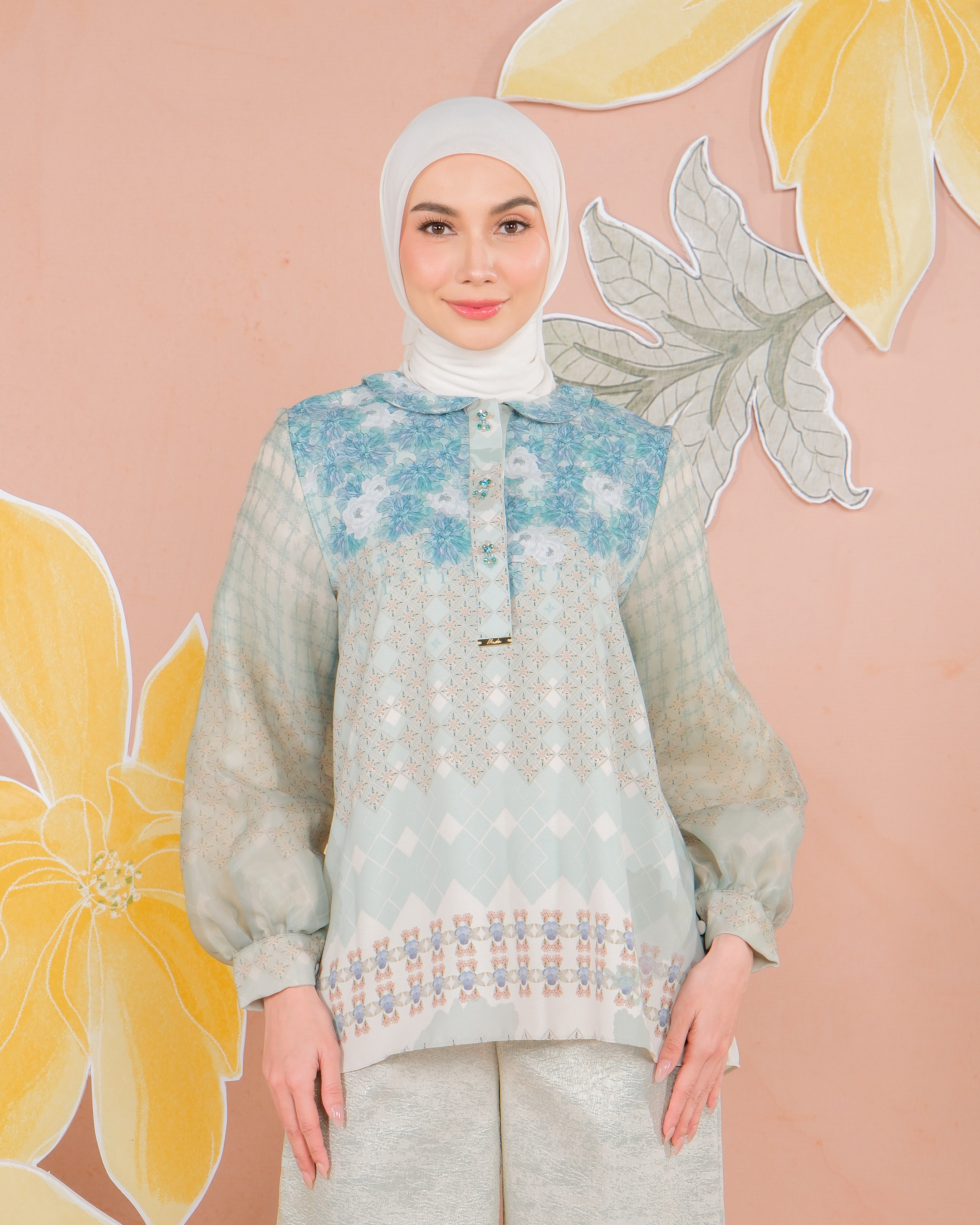 KEMALA BLOUSE - TURQOUISE