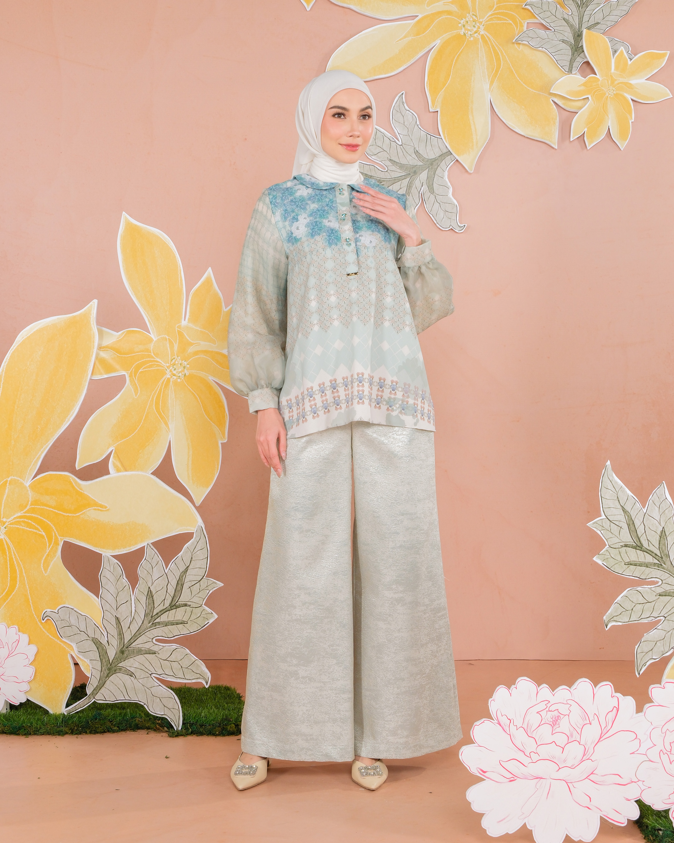 KEMALA BLOUSE - TURQOUISE