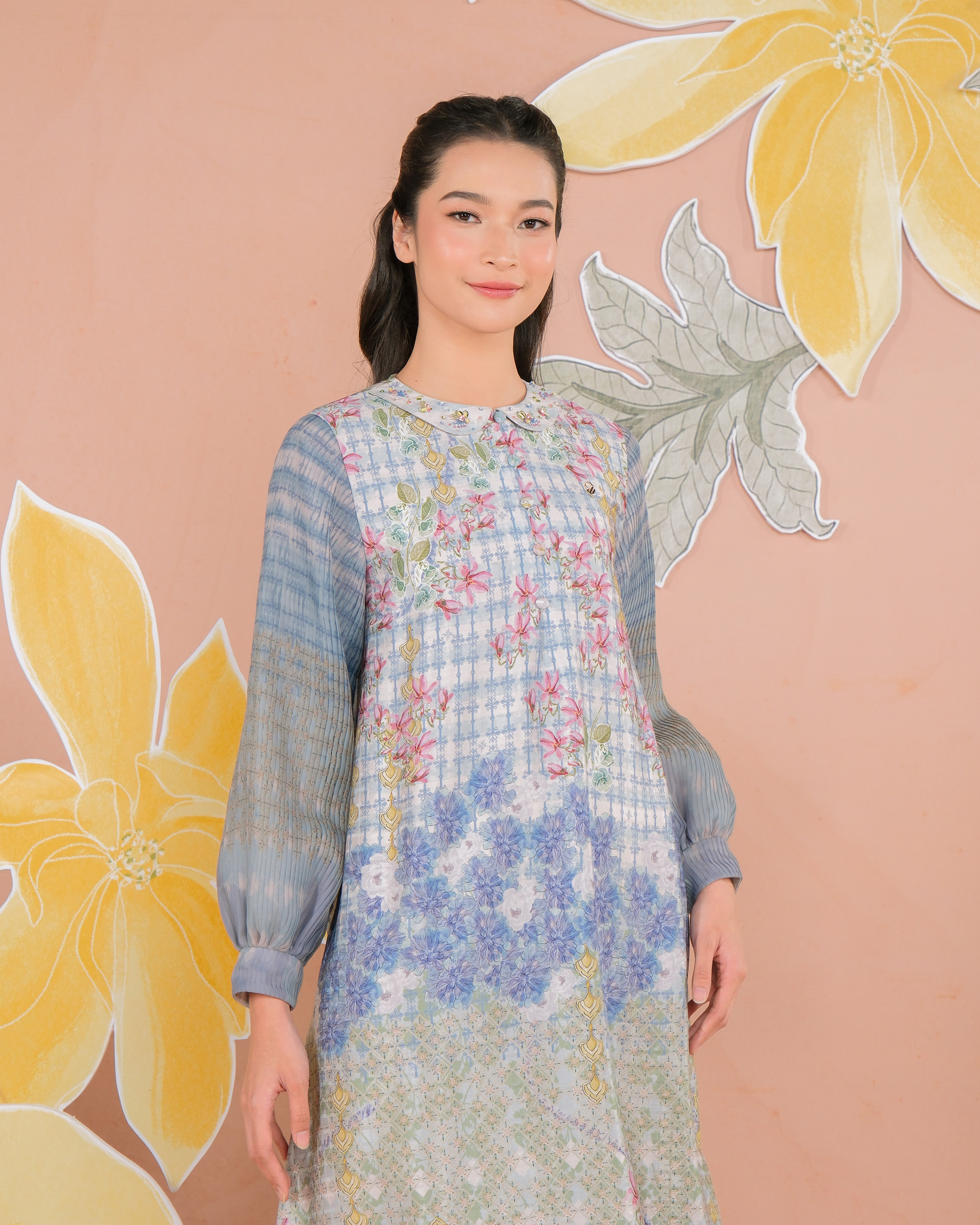 KEMALA DRESS - INDIGO