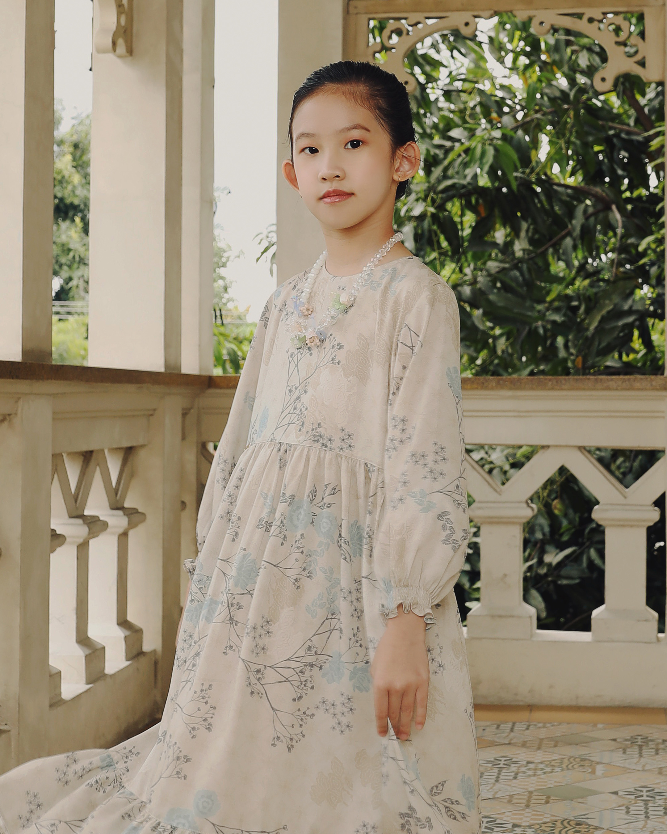 KESHWARI DRESS ANAK - BONE