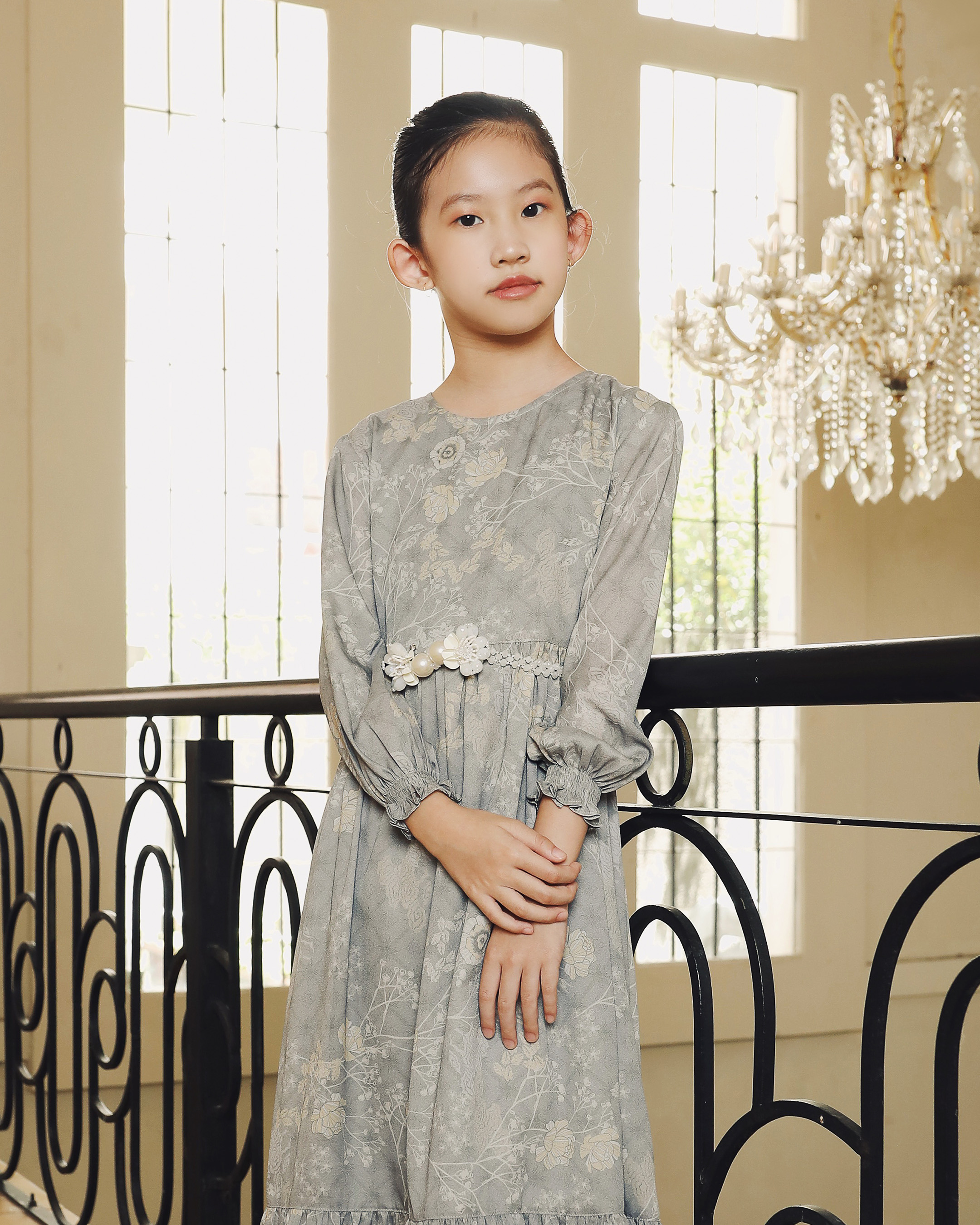KESHWARI DRESS ANAK - GREY