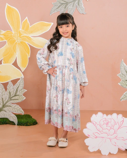 Image of MINARA DRESS ANAK - BLUE