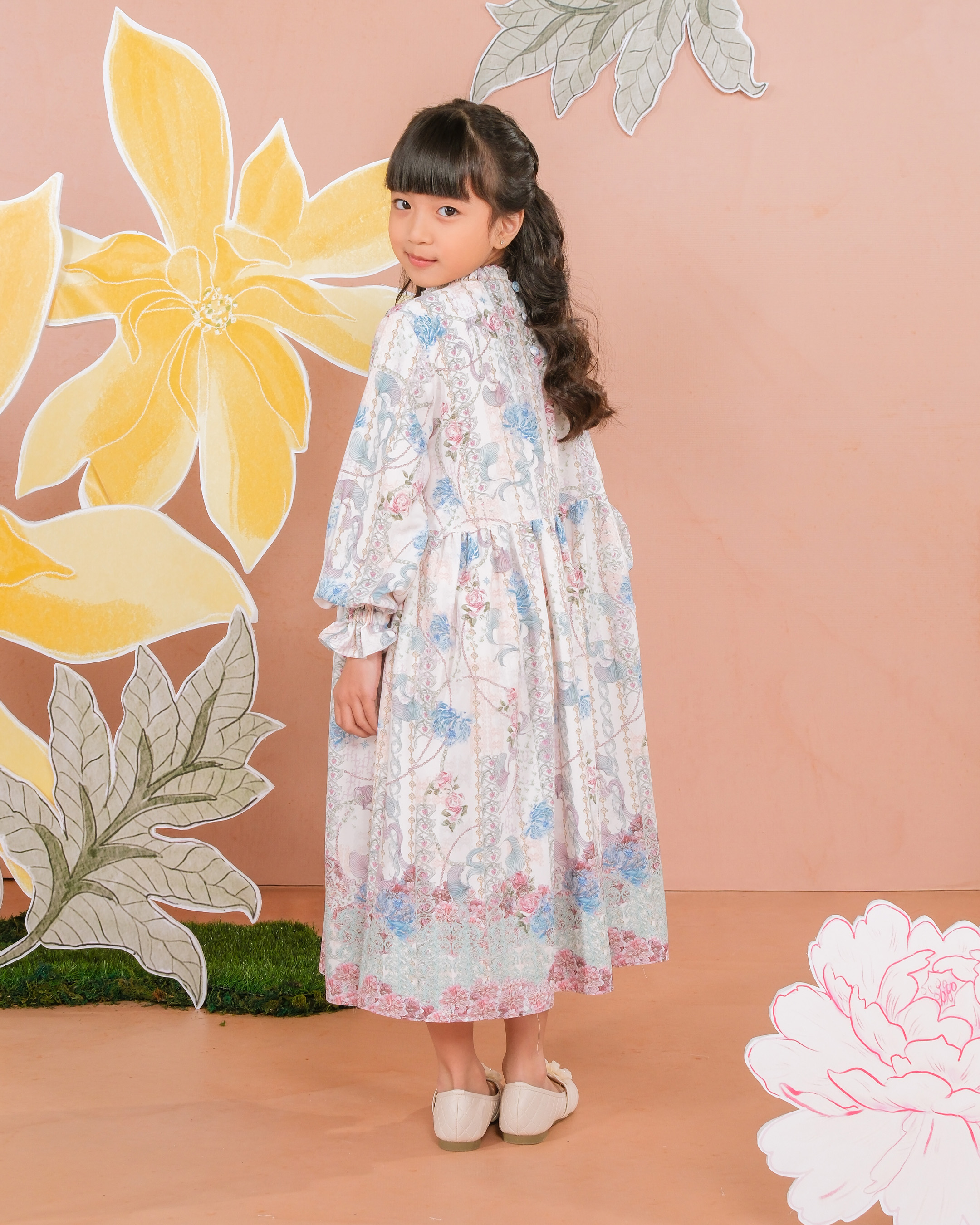 MINARA DRESS ANAK - BLUE