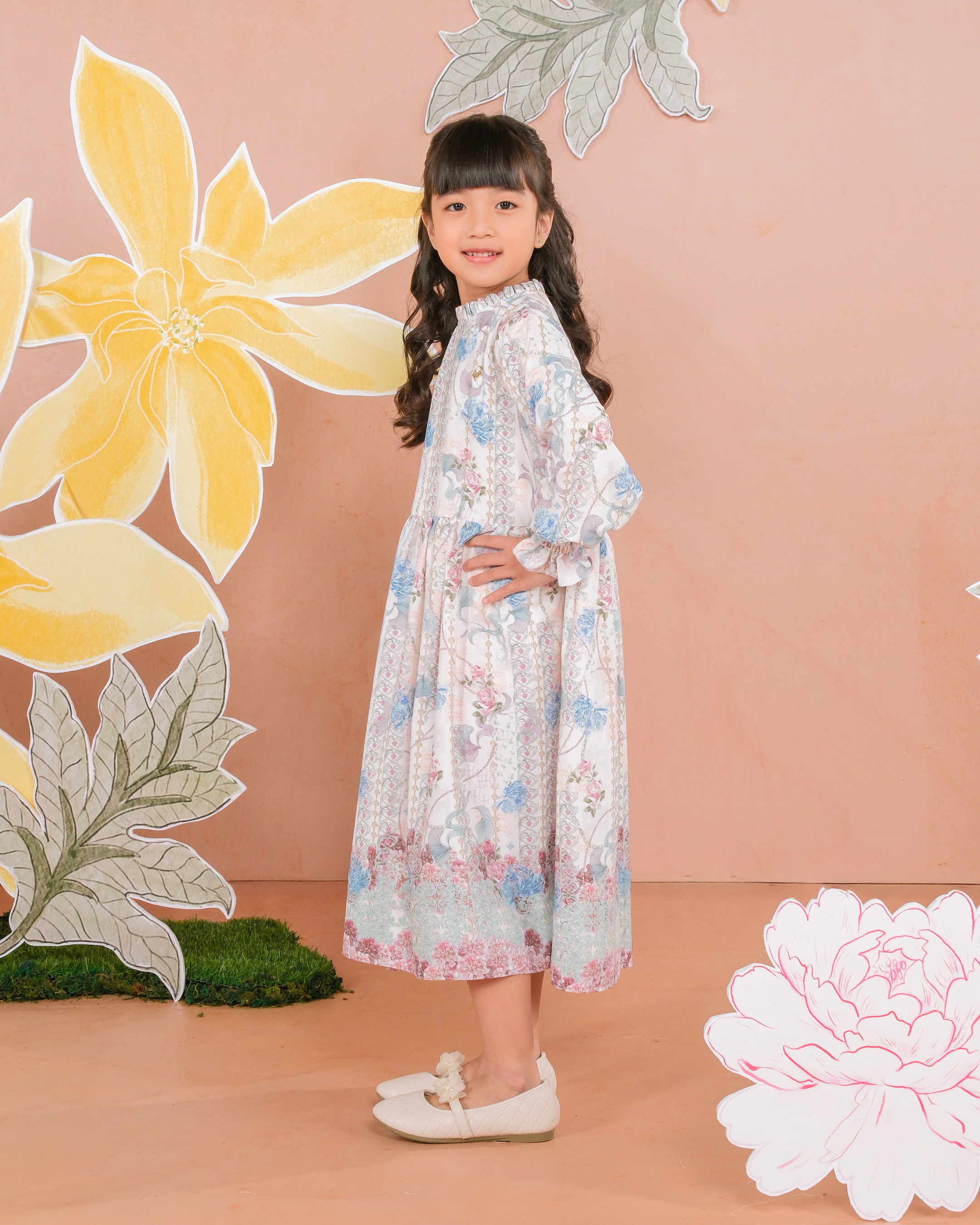 MINARA DRESS ANAK - BLUE