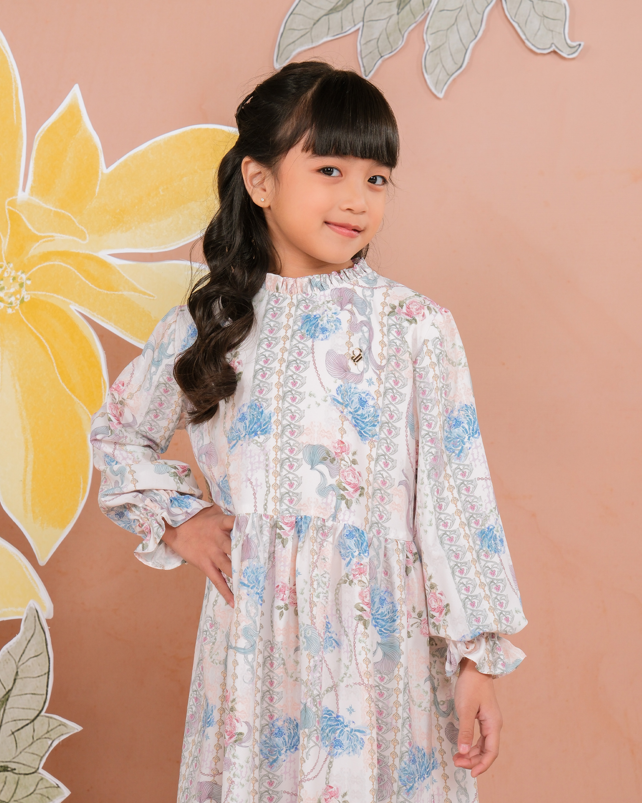 MINARA DRESS ANAK - BLUE