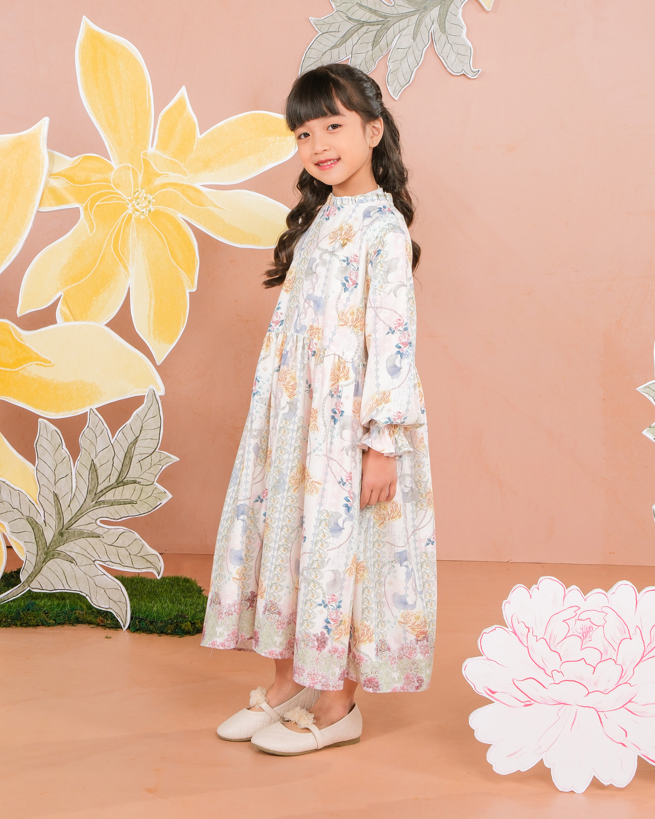 MINARA DRESS ANAK - CARAMEL