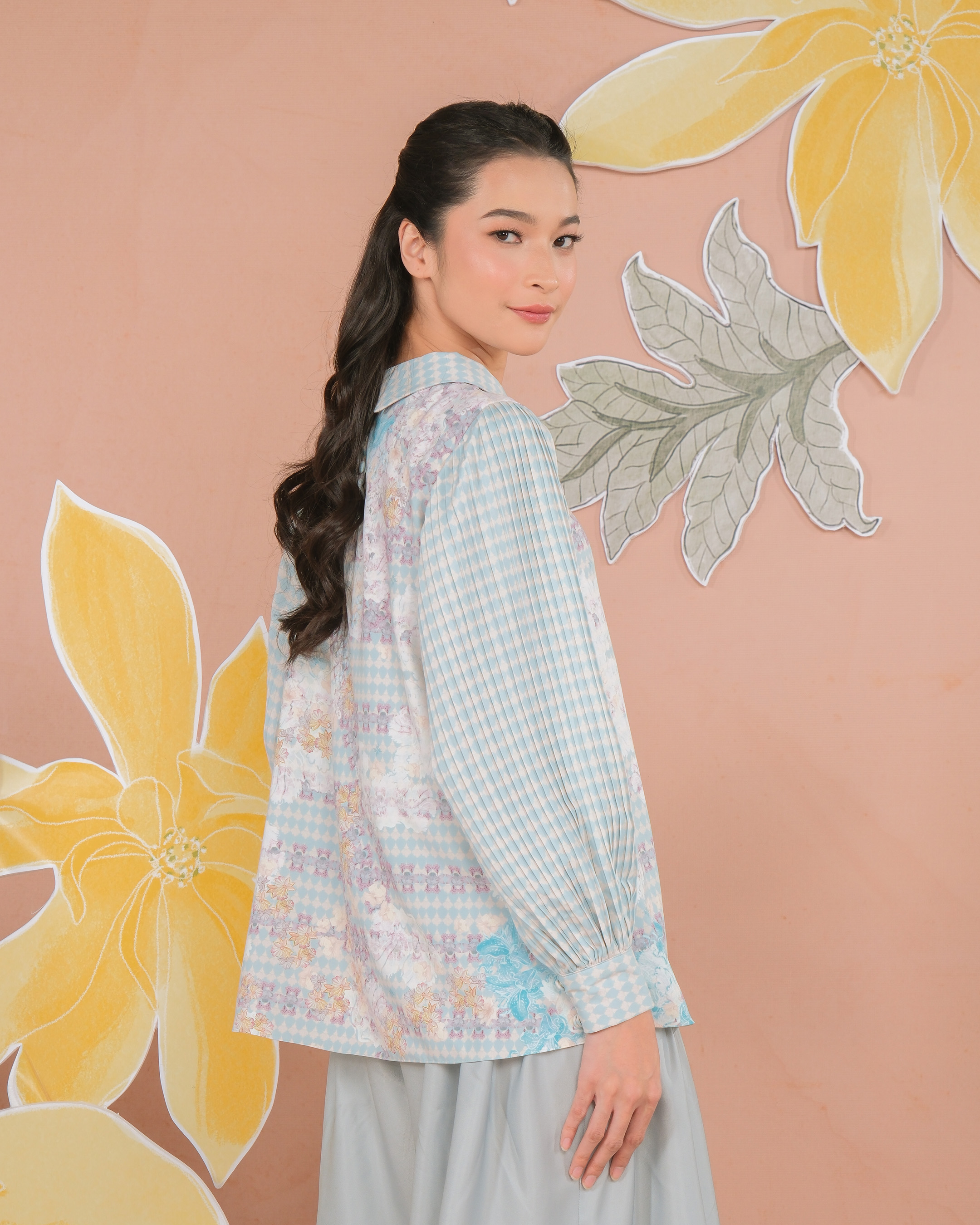 NALINI BLOUSE - TURQUOISE