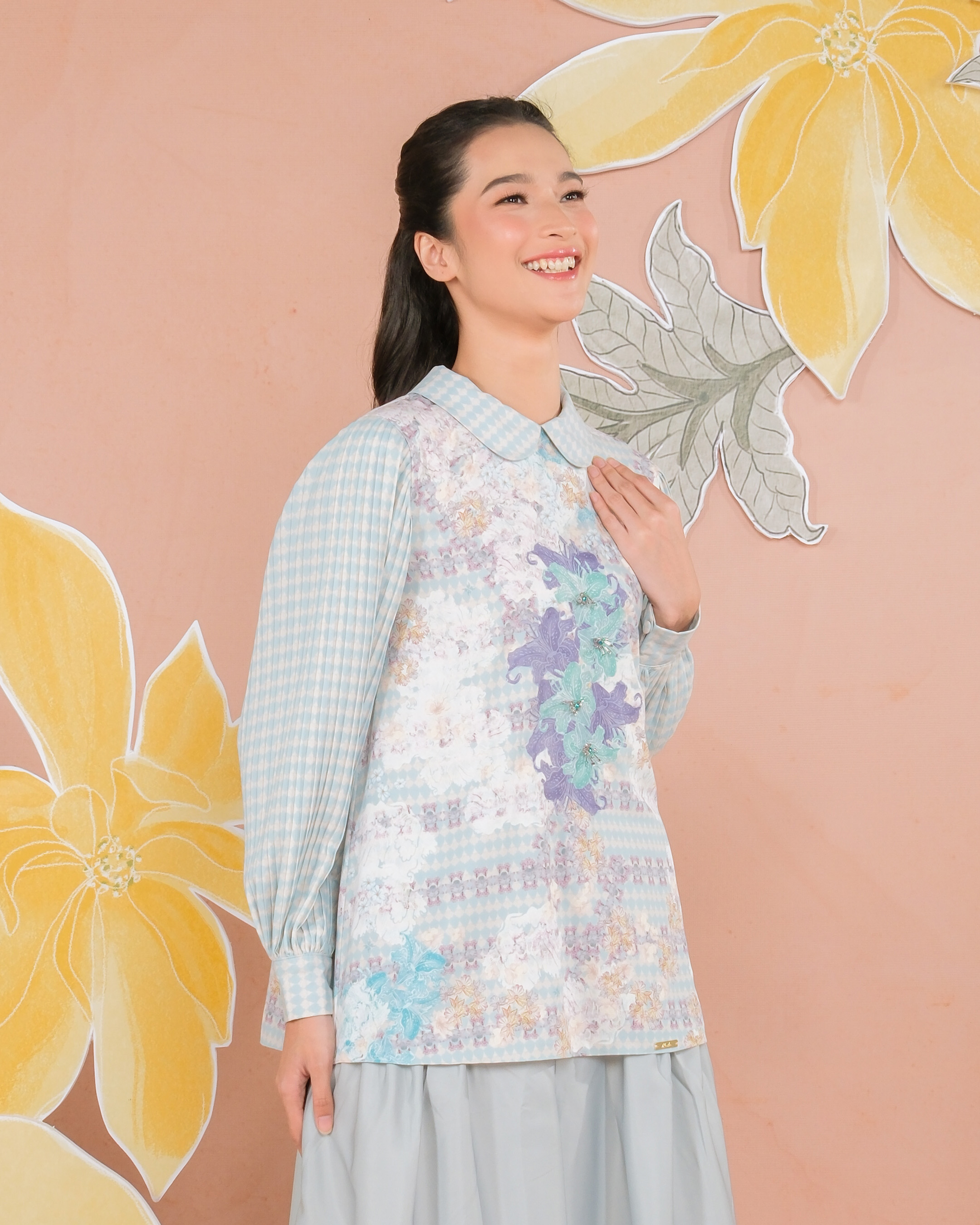 NALINI BLOUSE - TURQUOISE