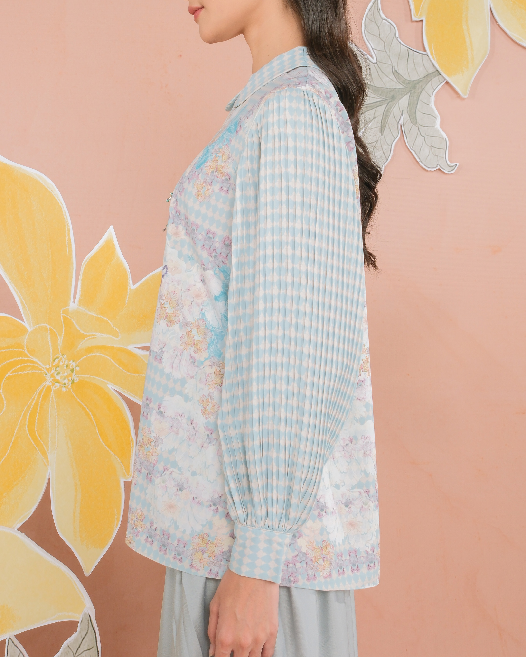 NALINI BLOUSE - TURQUOISE