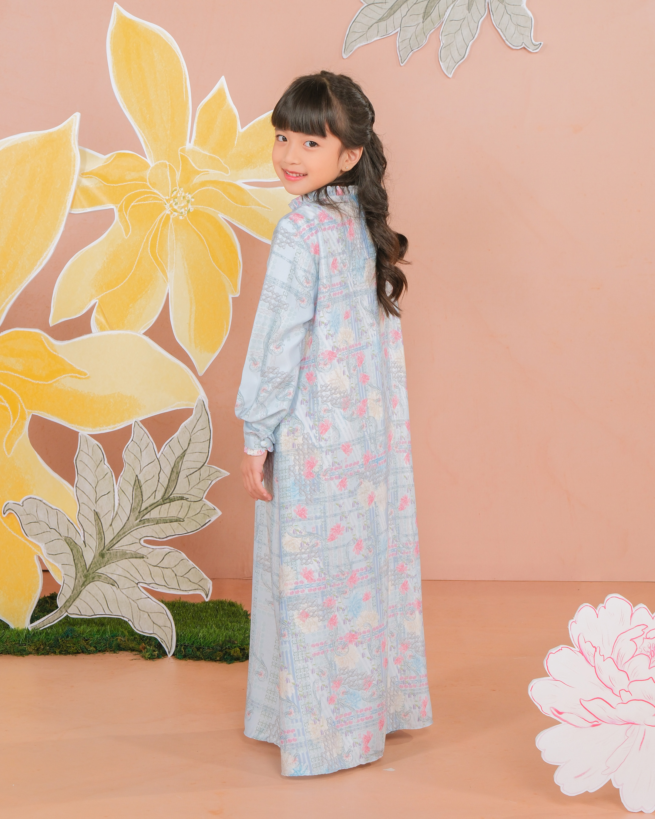 NAYYALA DRESS ANAK - BLUE