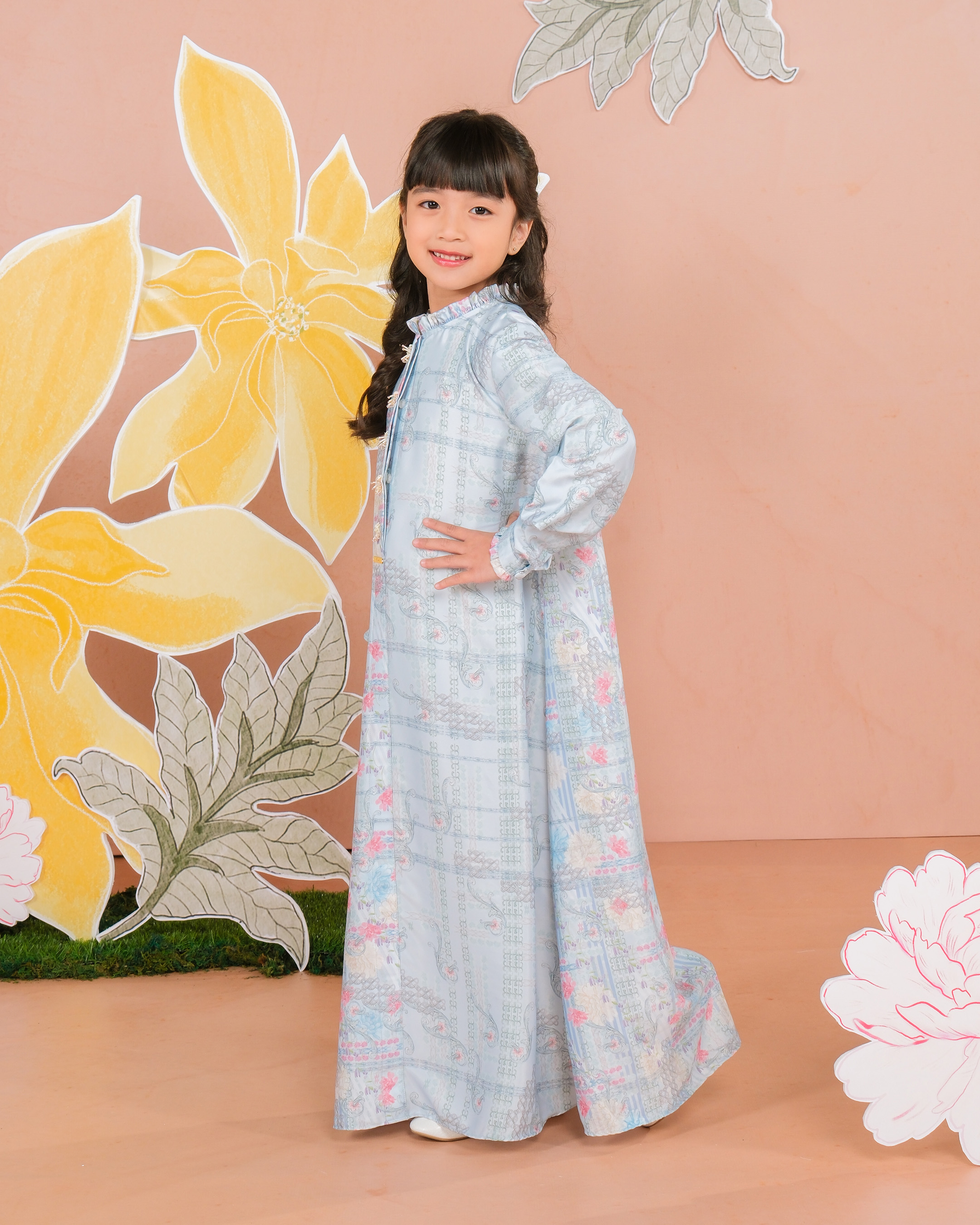 NAYYALA DRESS ANAK - BLUE