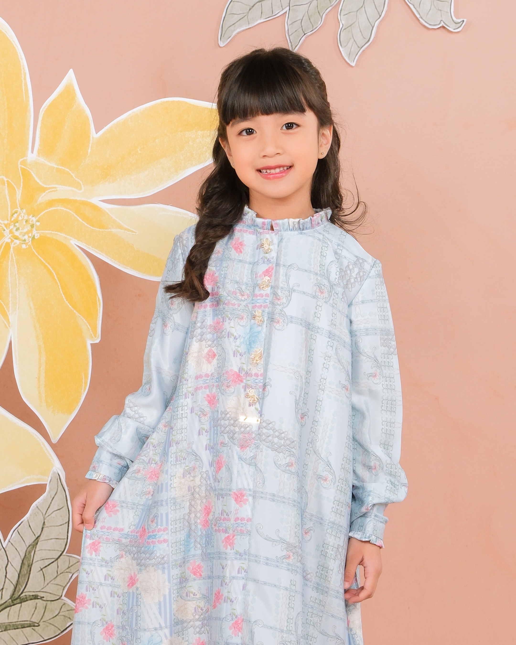 NAYYALA DRESS ANAK - BLUE