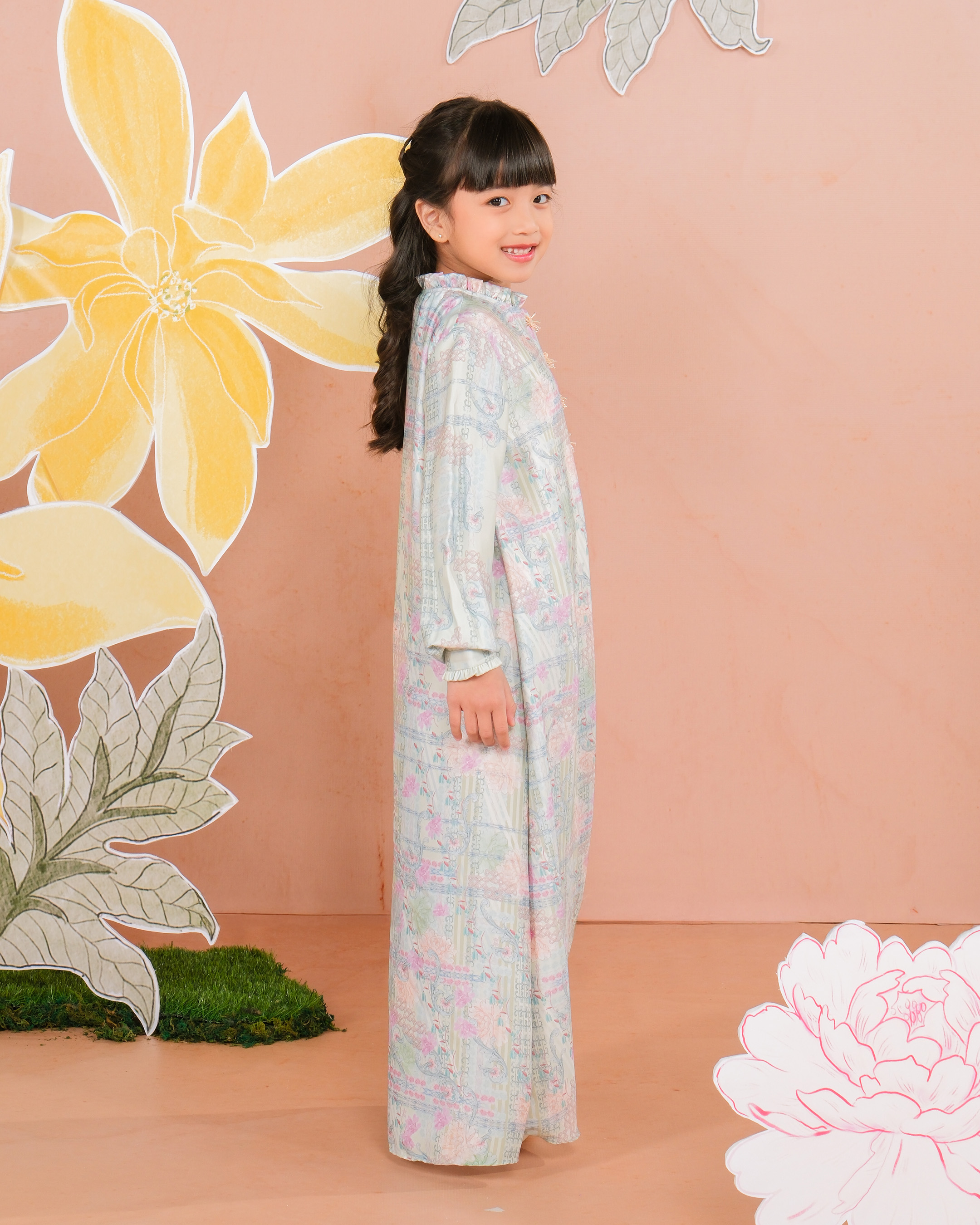 NAYYALA DRESS ANAK - GREEN
