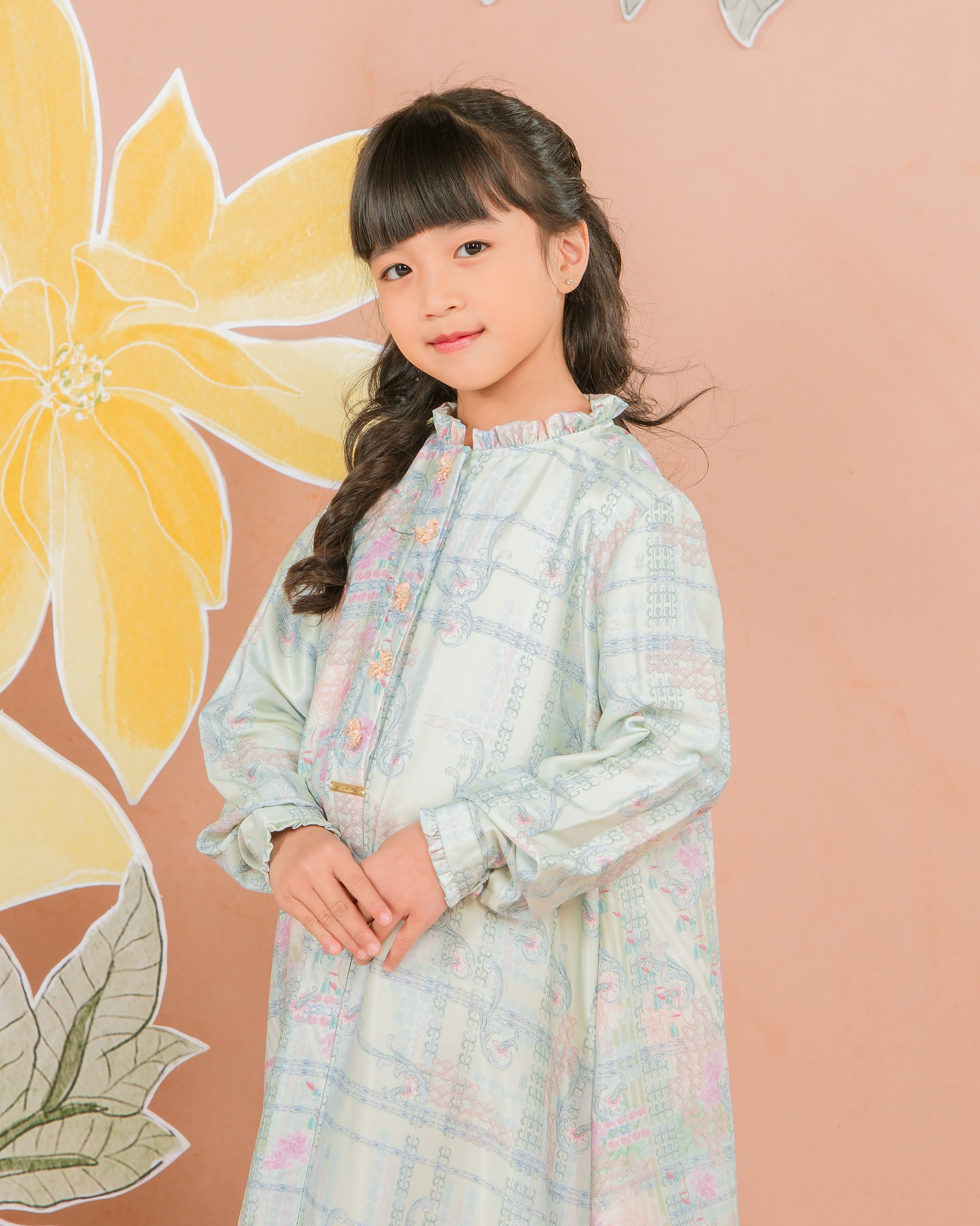 NAYYALA DRESS ANAK - GREEN