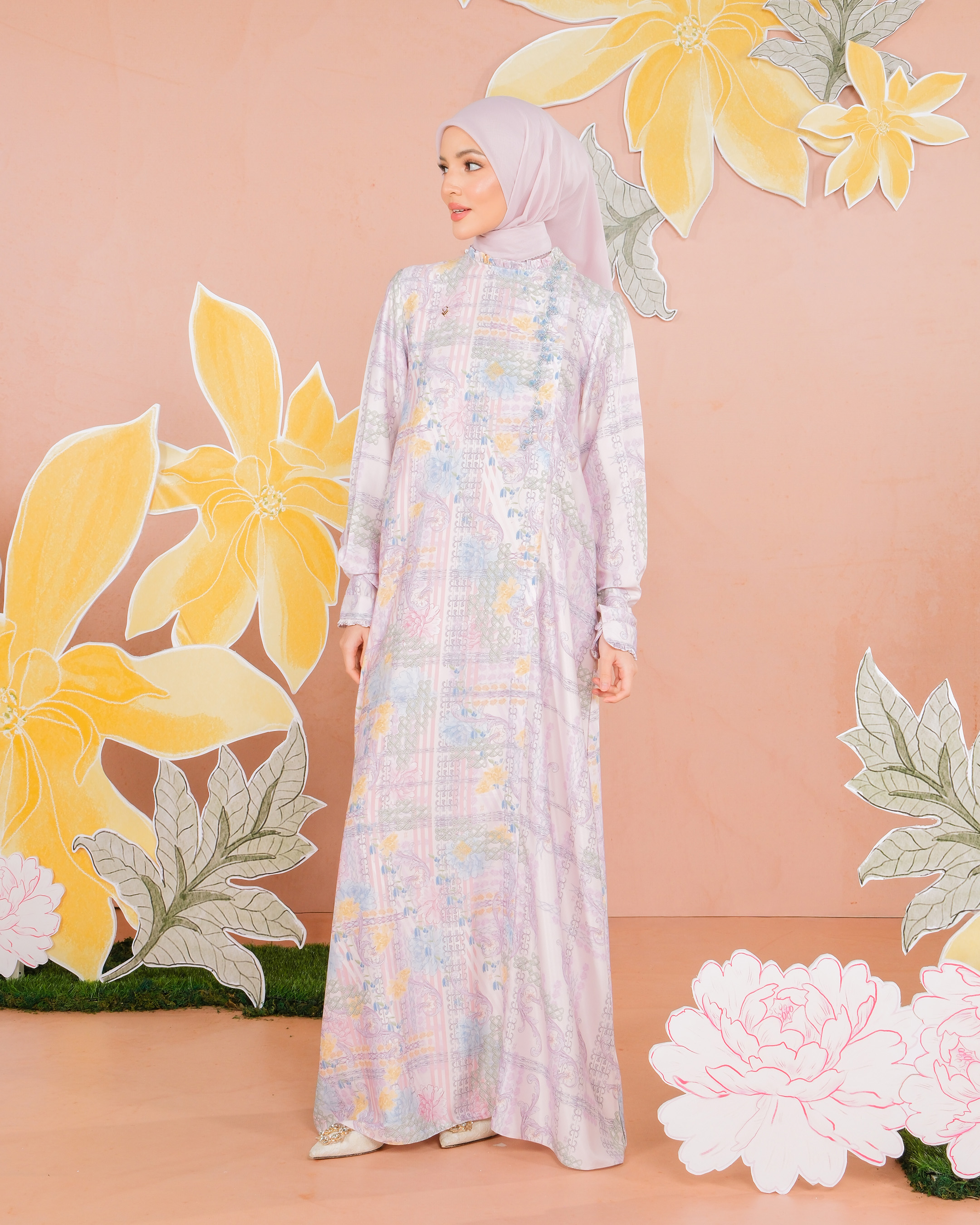 NAYYALA DRESS - MAUVE
