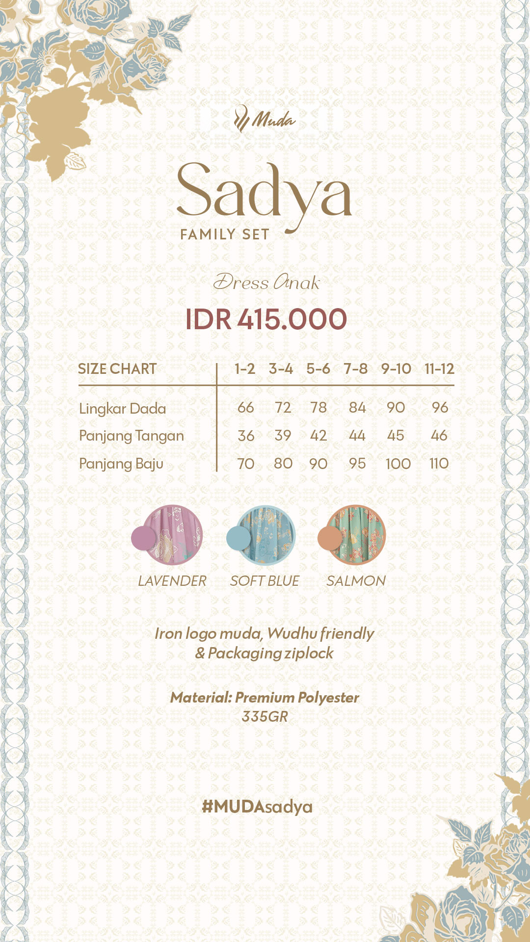 SADYA DRESS ANAK - LAVENDER