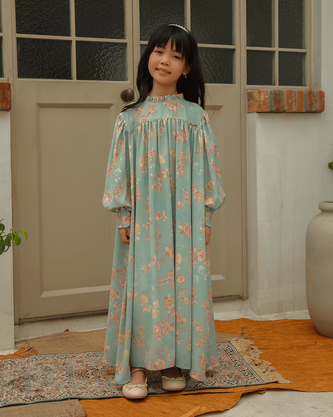 SADYA DRESS ANAK - SALMON