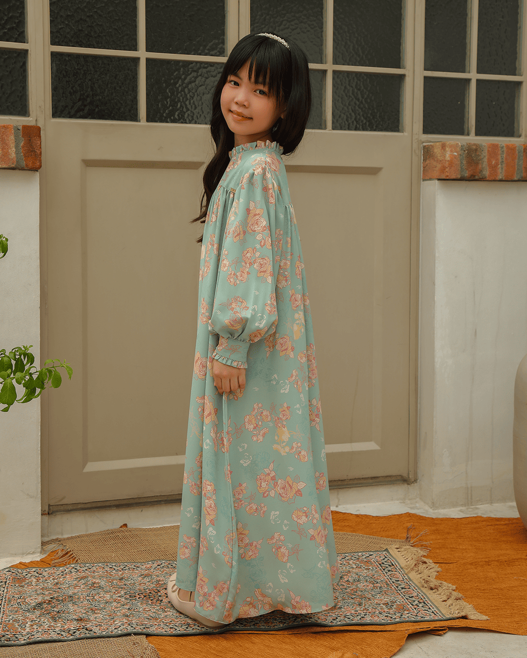 SADYA DRESS ANAK - SALMON