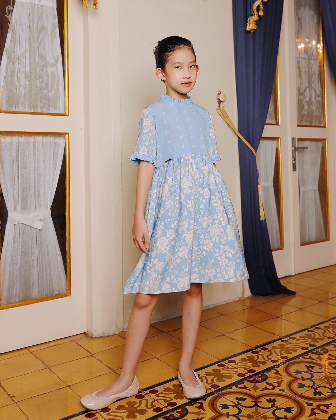 SASMITA DRESS ANAK - BLUE
