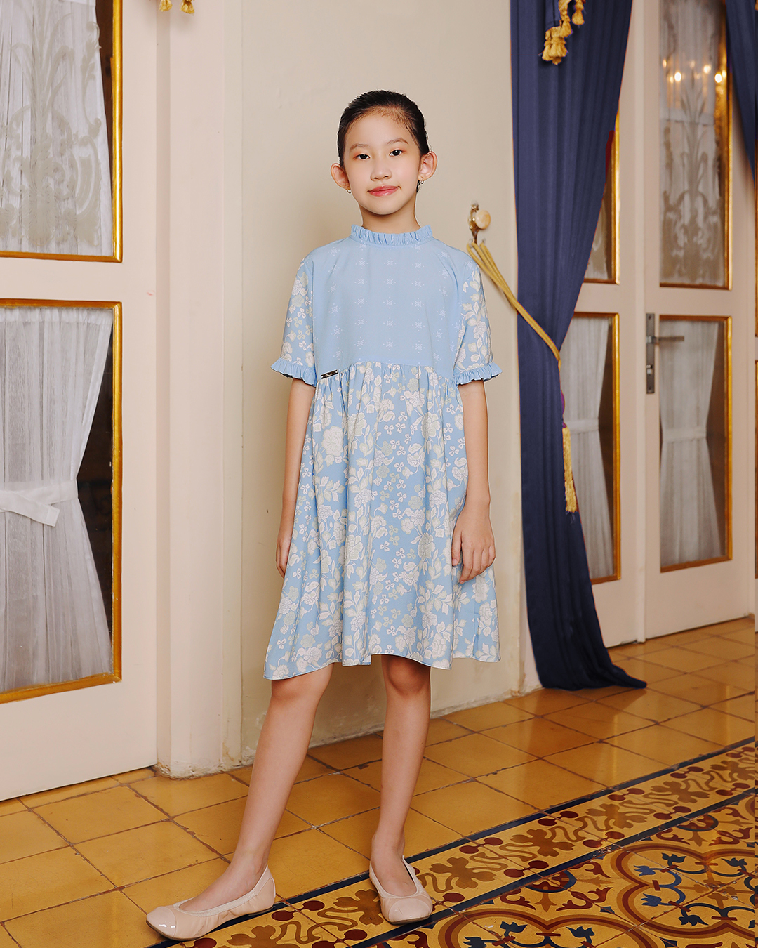 SASMITA DRESS ANAK - BLUE
