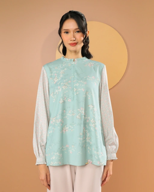 Image of SERA BLOUSE - TURQUOISE
