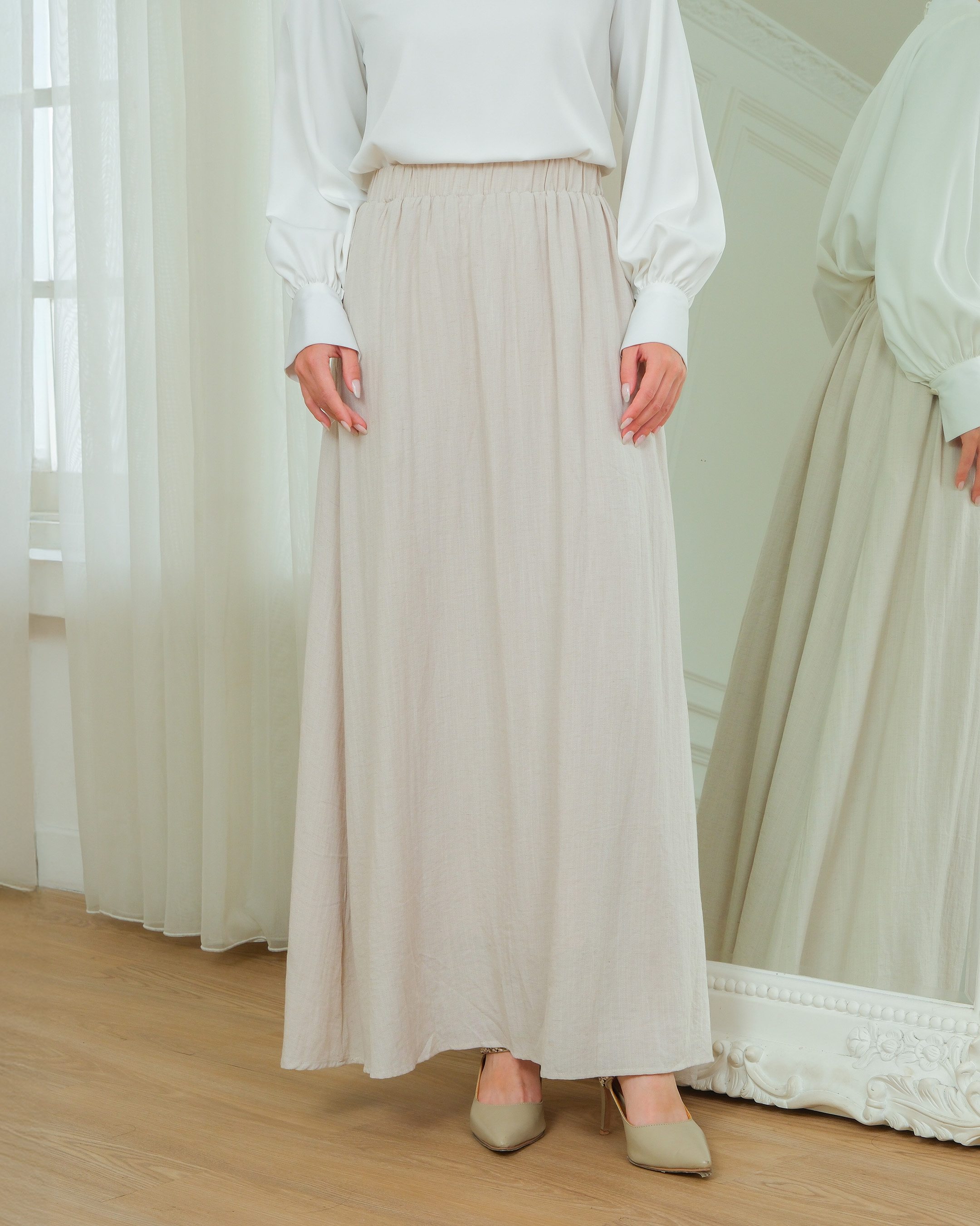 TANYA SKIRT - ASH GREY