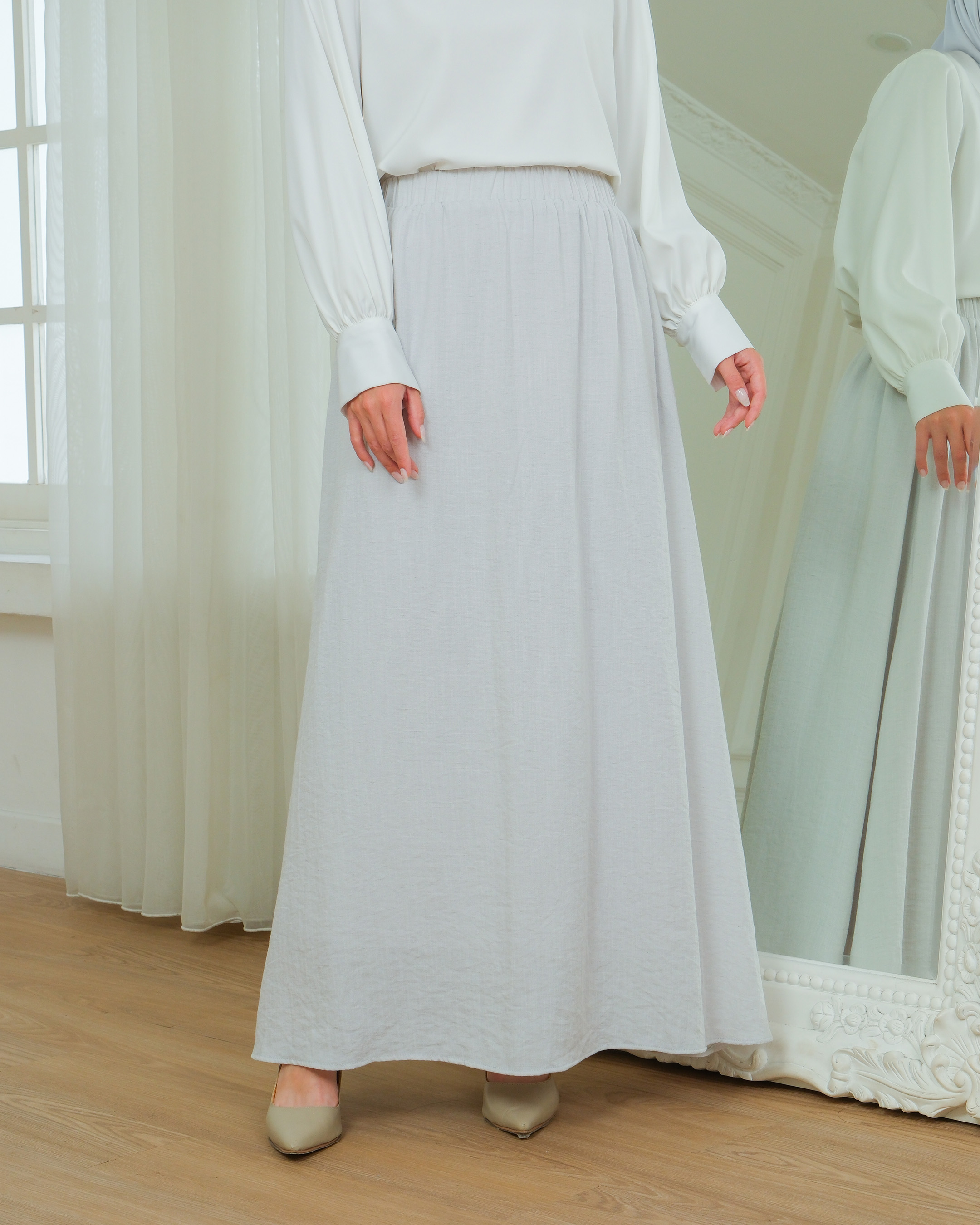 TANYA SKIRT - SILVER