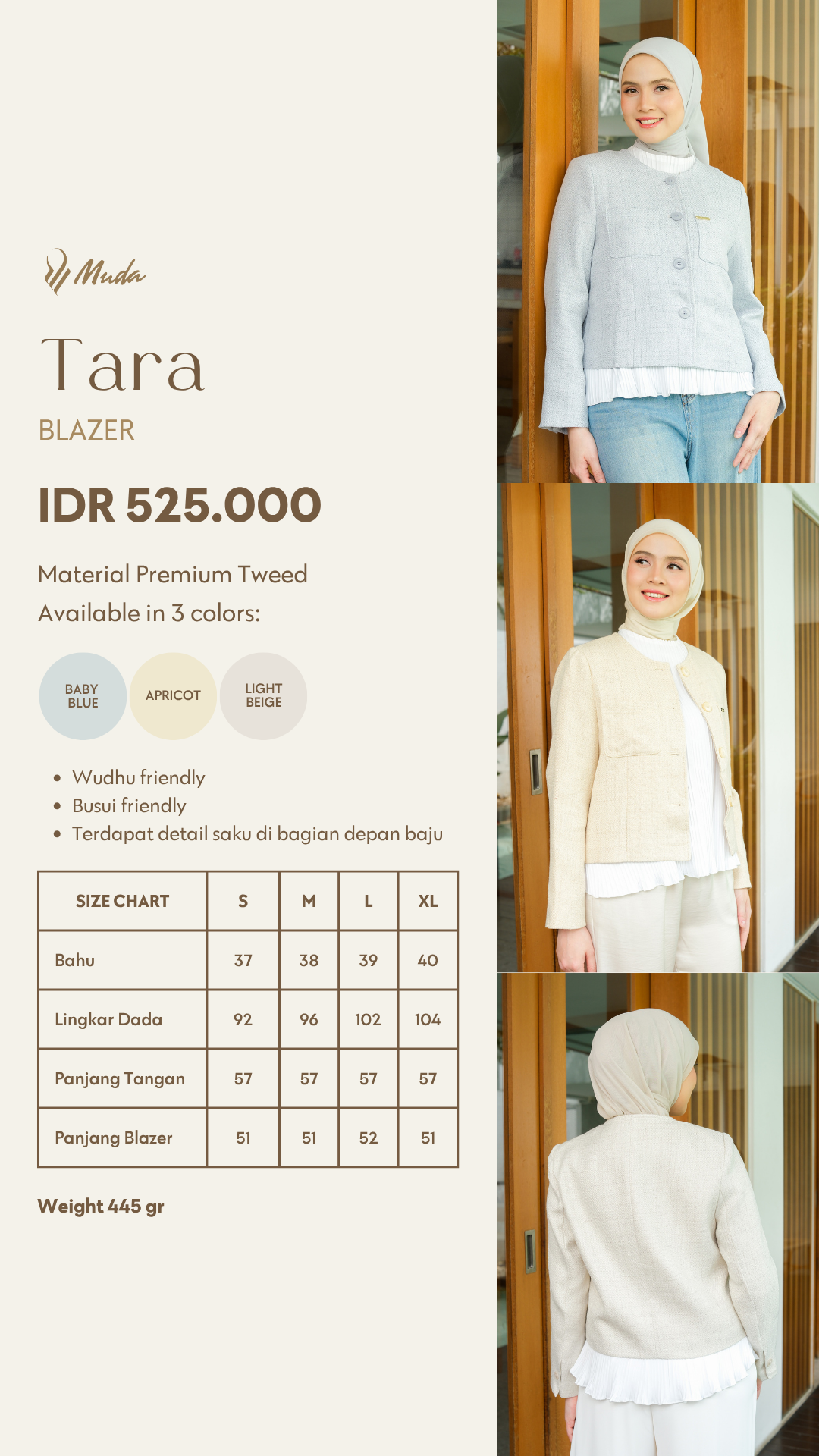 TARA BLAZER - BABY BLUE