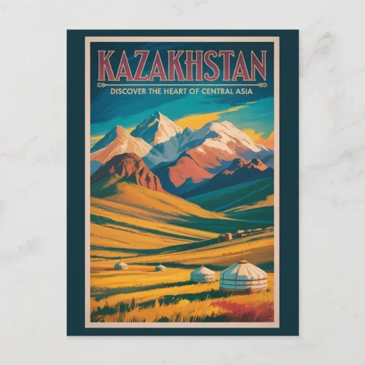 Postcard Kazakhstan 
