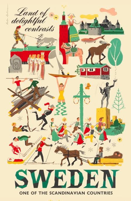 Postcard Sweden