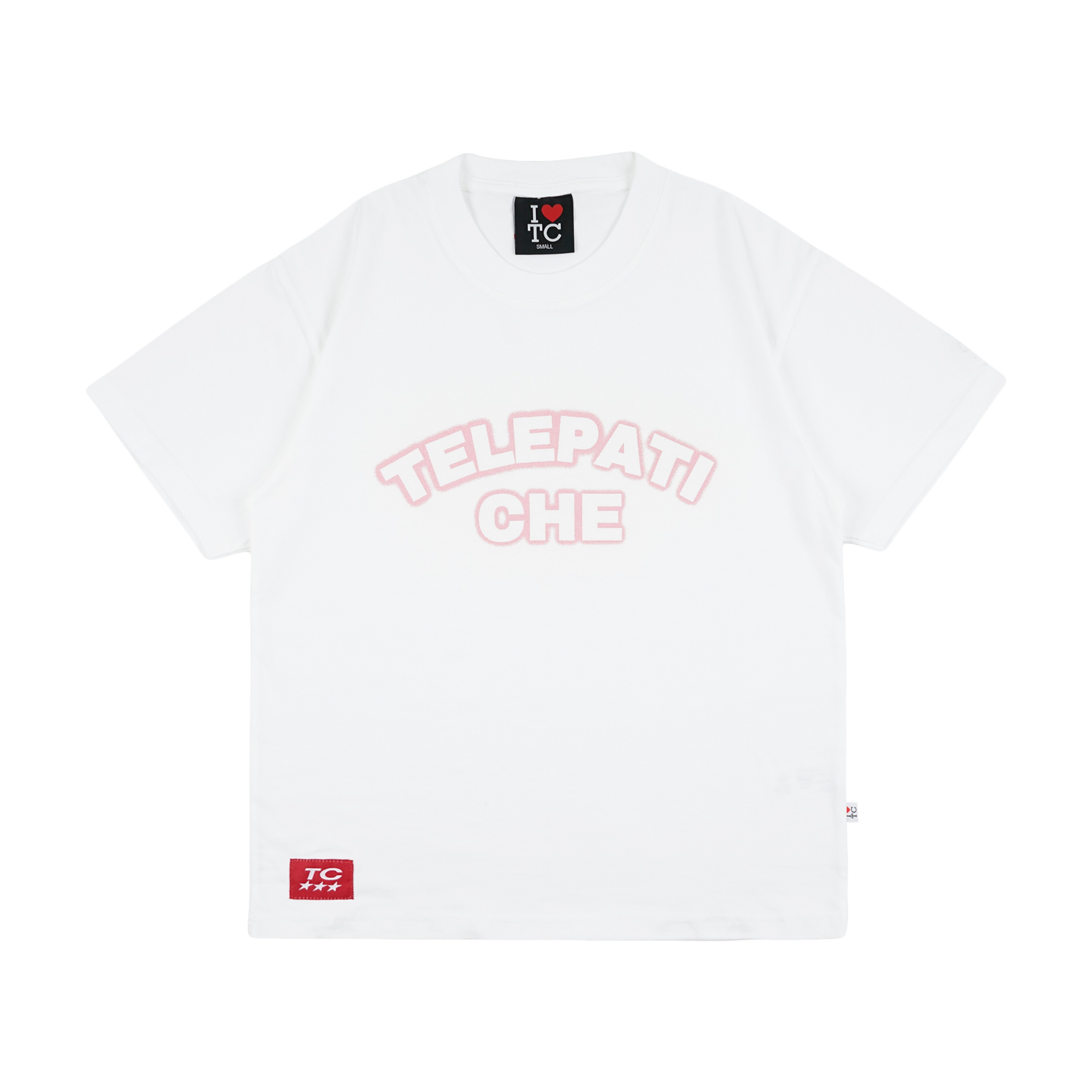 TSHIRT BRUSH PINK WHITE REGULER FIT
