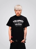 TSHIRT TELEPATI MOTION BLACK REGULAR FIT
