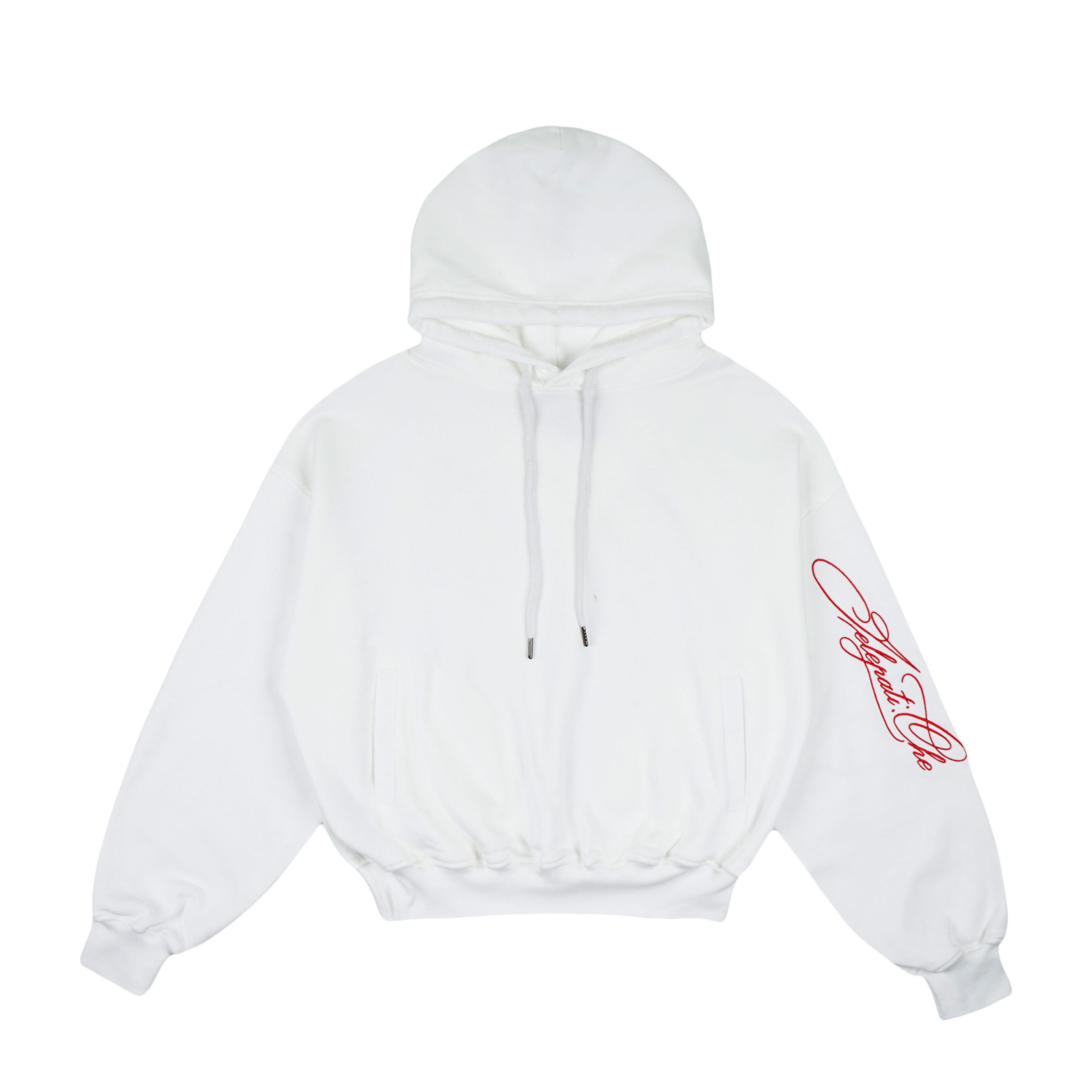 HOODIE ANGLE KISS MARK WHITE