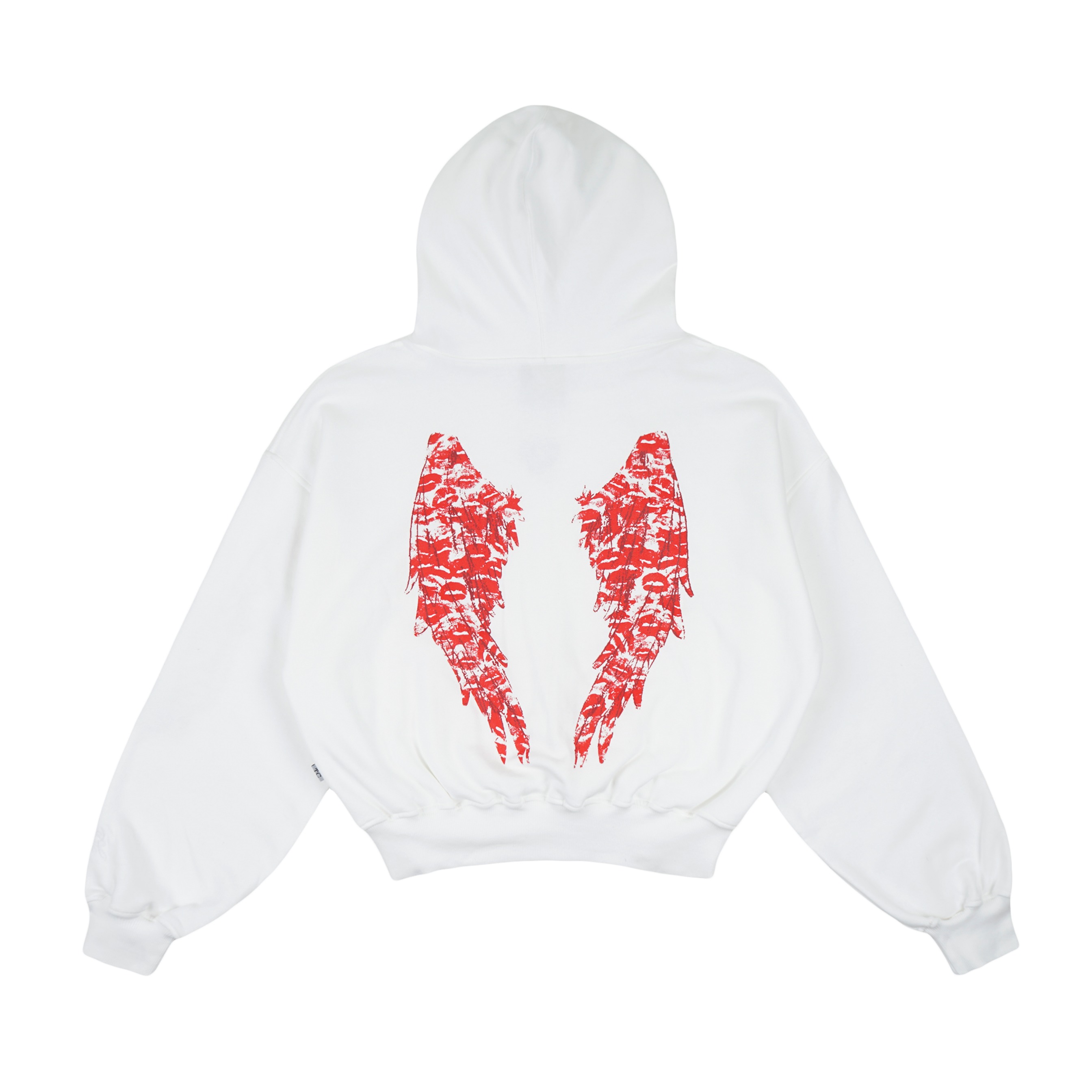 HOODIE ANGLE KISS MARK WHITE