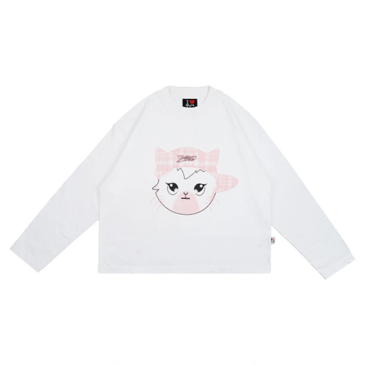 Image of LONGSLEEVE CAT WHITE 