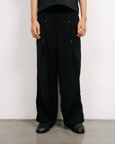 PLATED LAYER TROUSER BLACK