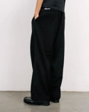 PLATED LAYER TROUSER BLACK
