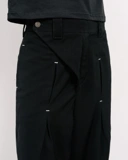 PLATED LAYER TROUSER BLACK