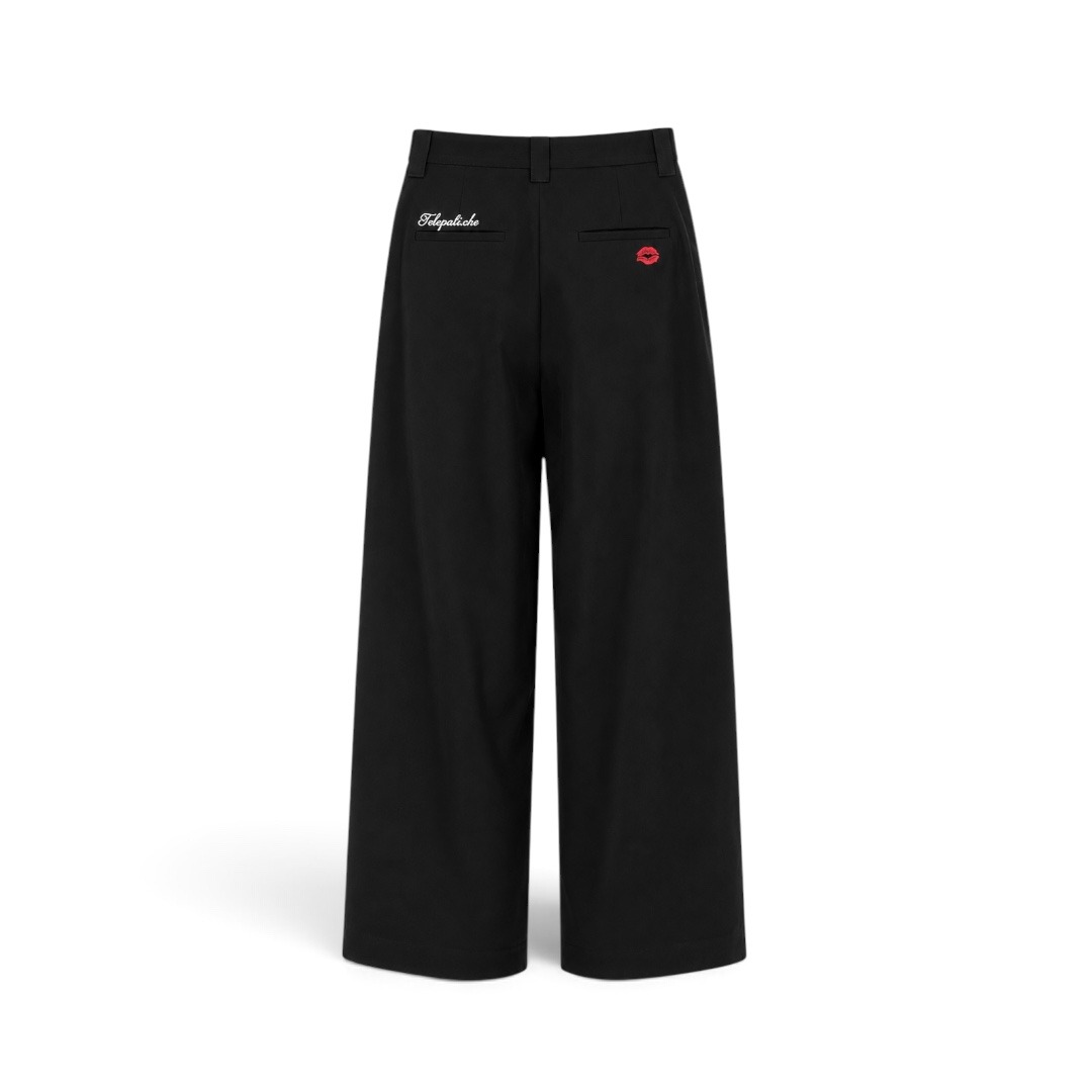 PLATED LAYER TROUSER BLACK