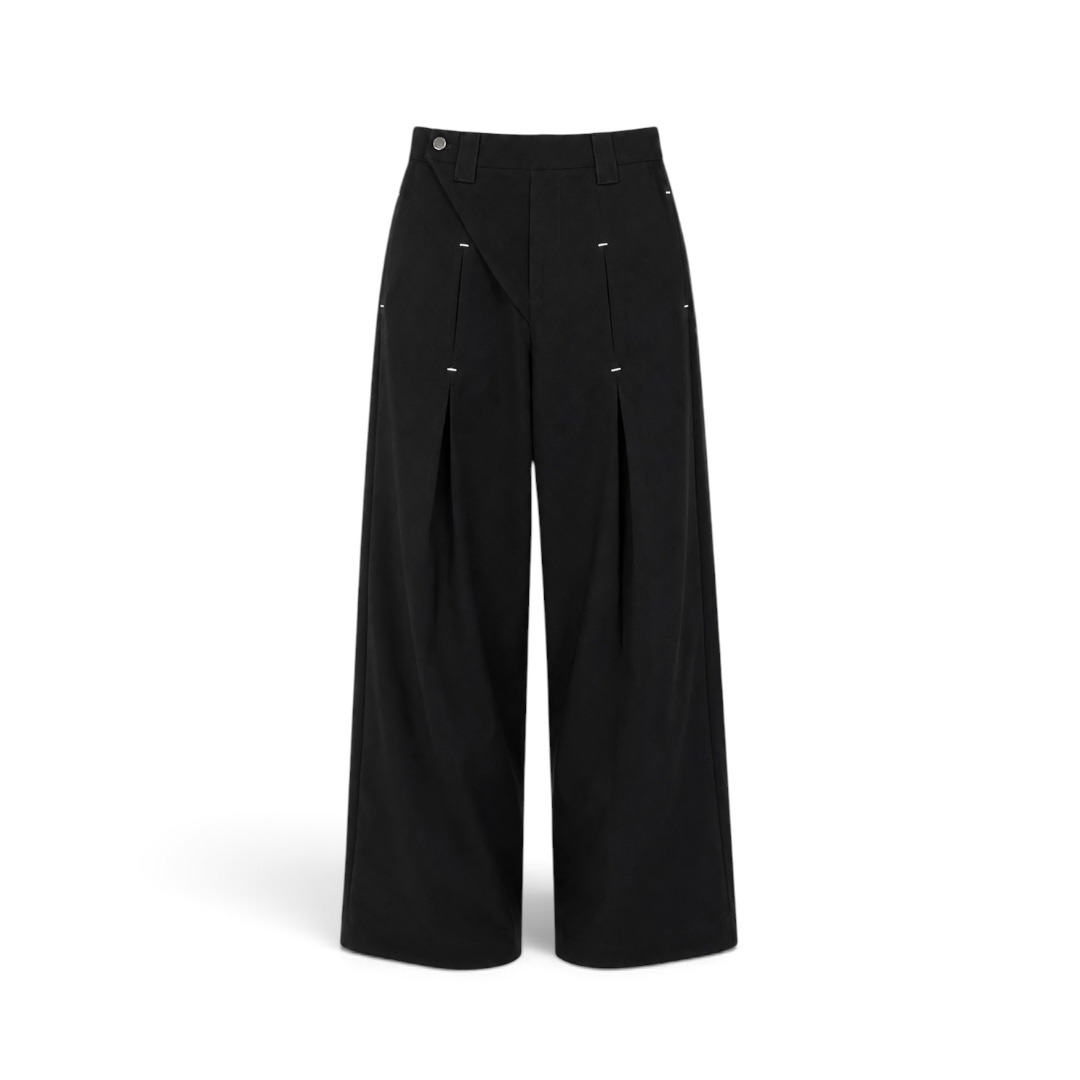 PLATED LAYER TROUSER BLACK