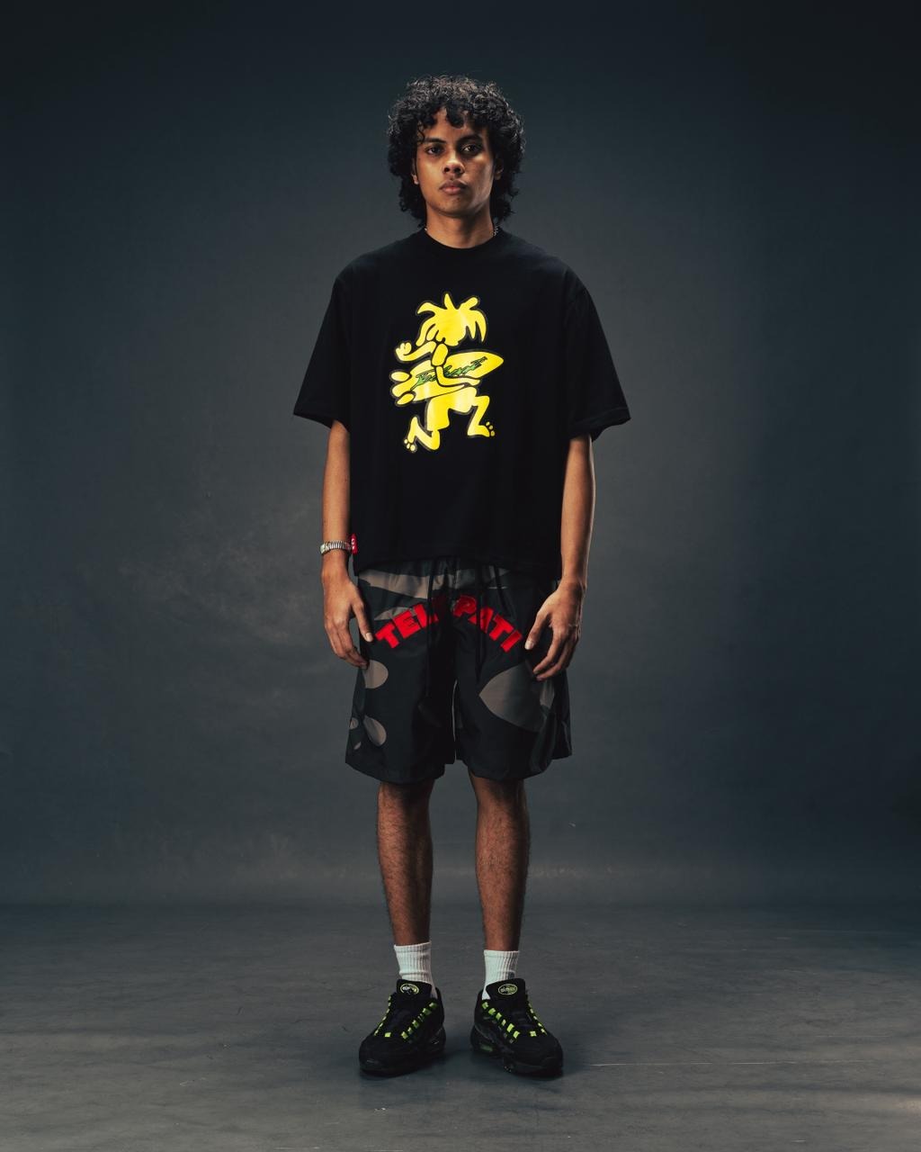 T-SHIRT SURFING SUMMER BLACK