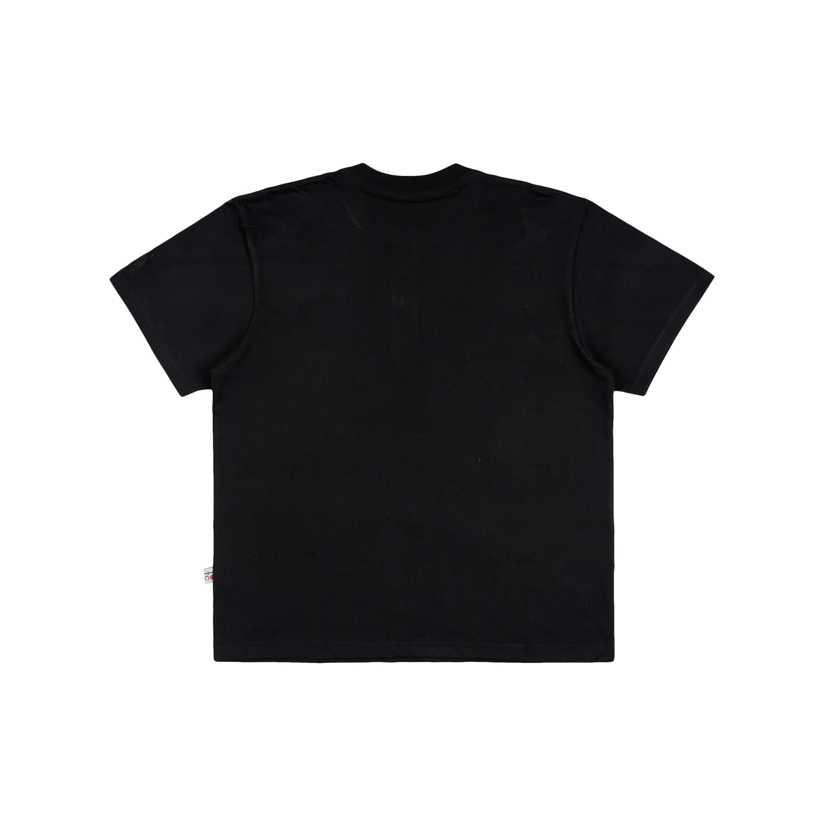 HENLEY NECK LAYER TEE BLACK