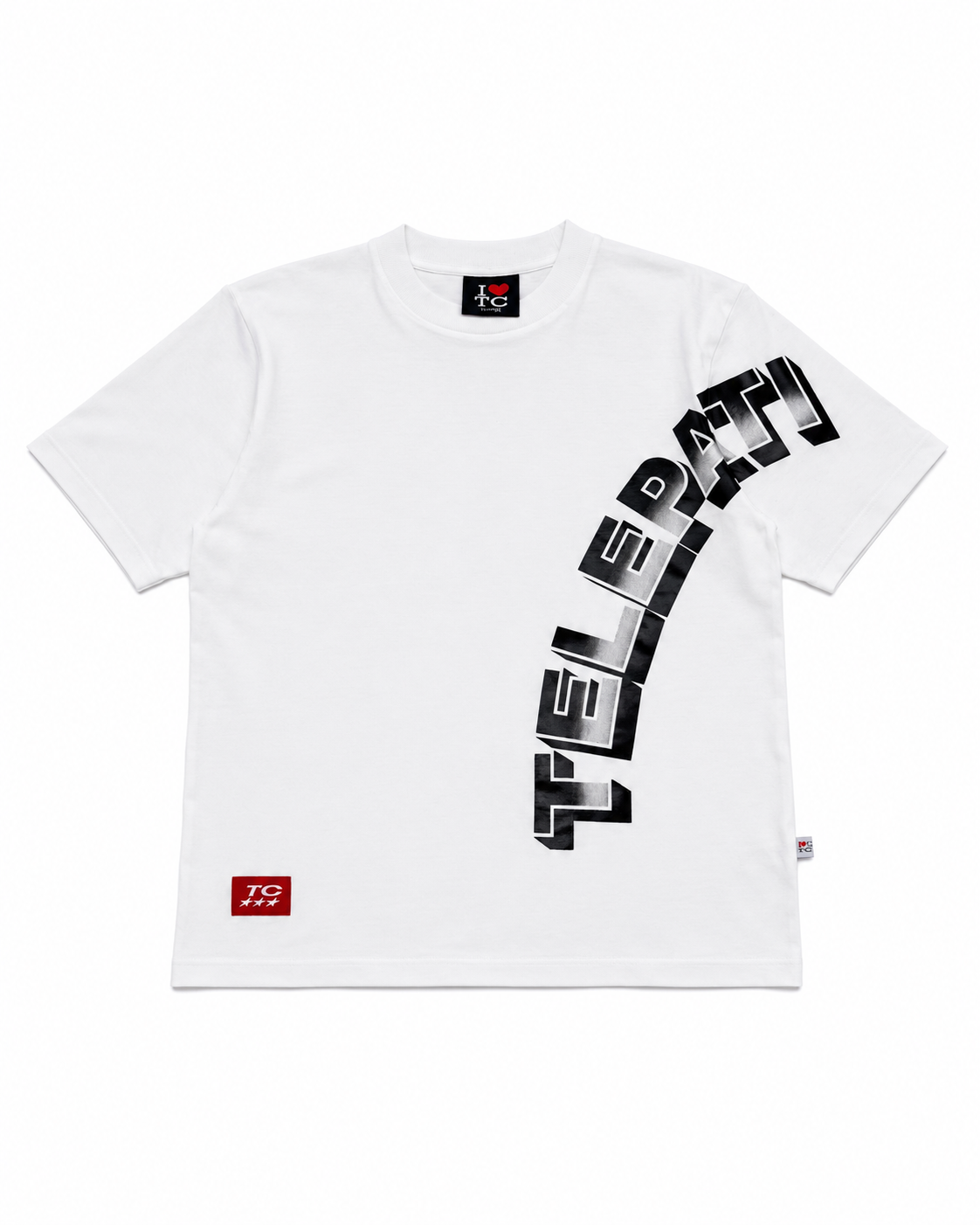 TSHIRT SIGNATURE CURVE TELEPATI WHITE REGULAR FIT