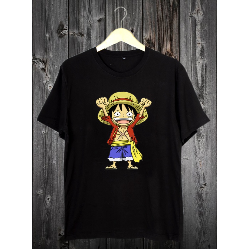 Luffy Hands Kaos FortKlass Sablon T-SHIRT Lengan Pendek Unisex