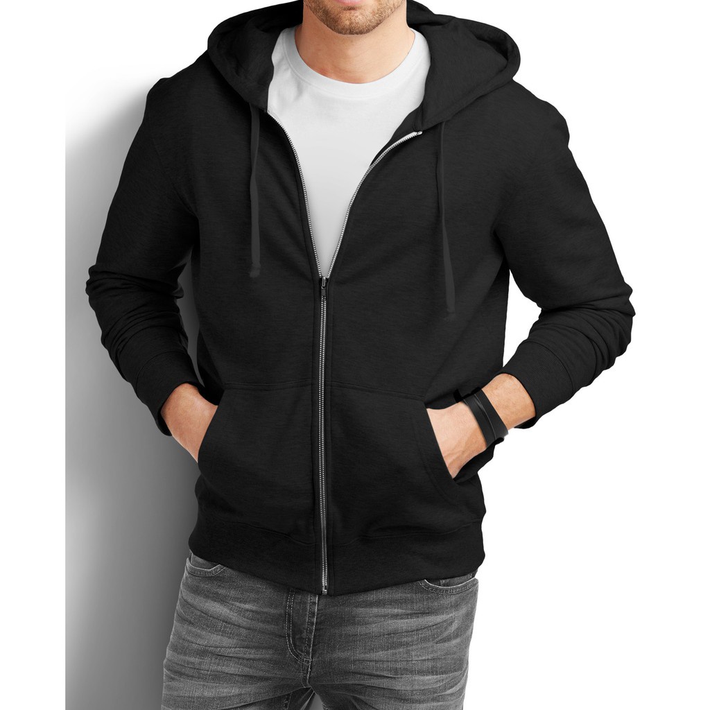 FortKlass Zipper Polos Pria Kupluk Hoodie Unisex Pria Wanita Fleece Tebal Kualitas Distro