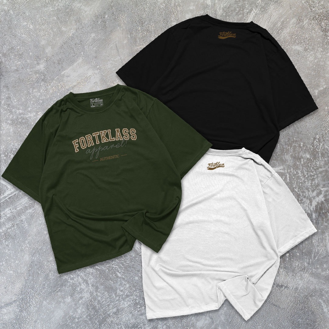 FortKlass Kaos Oversize FORTKLASS T-Shirt Cowok Premium Kaos Pria Lengan Pendek Jumbo