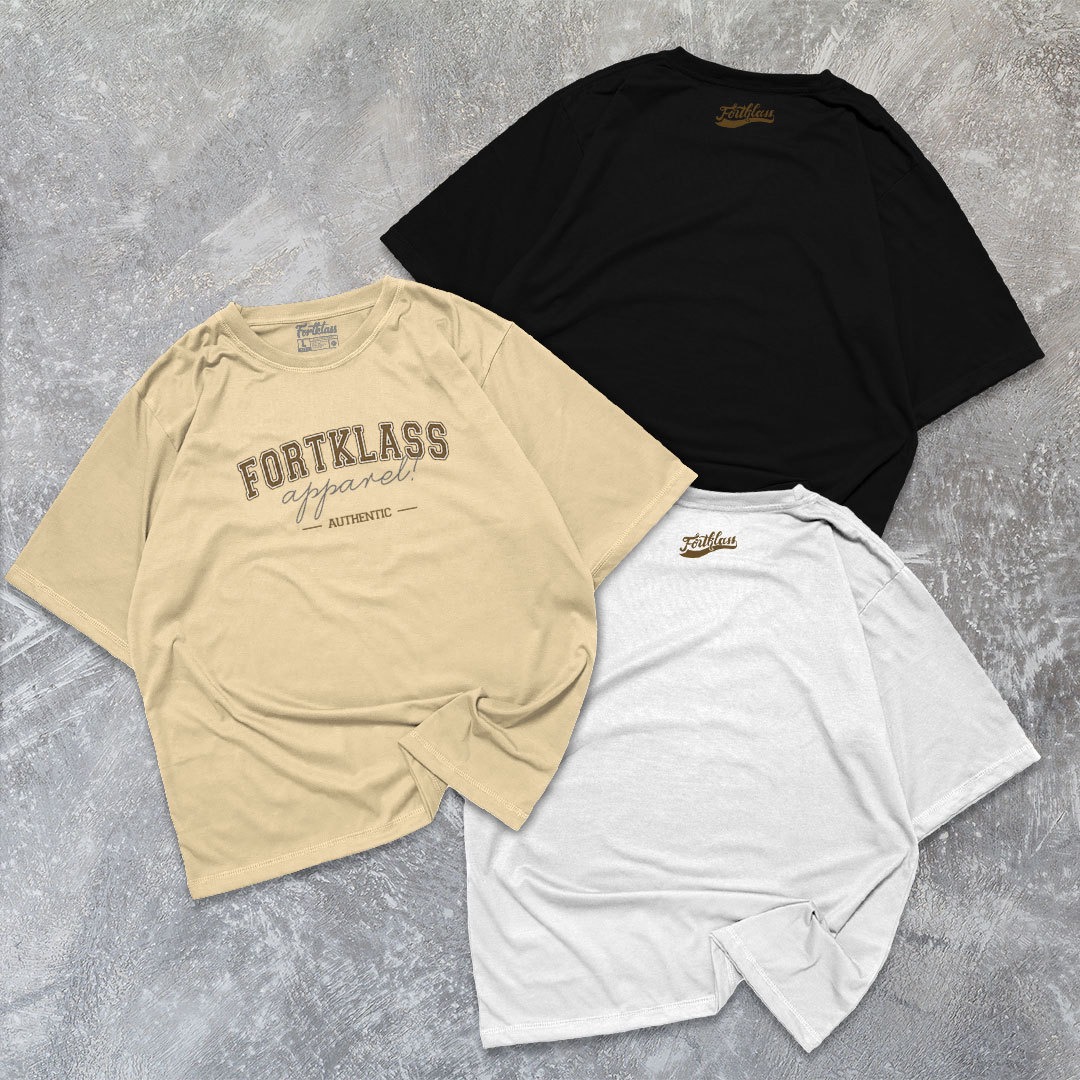 FortKlass Kaos Oversize FORTKLASS T-Shirt Cowok Premium Kaos Pria Lengan Pendek Jumbo