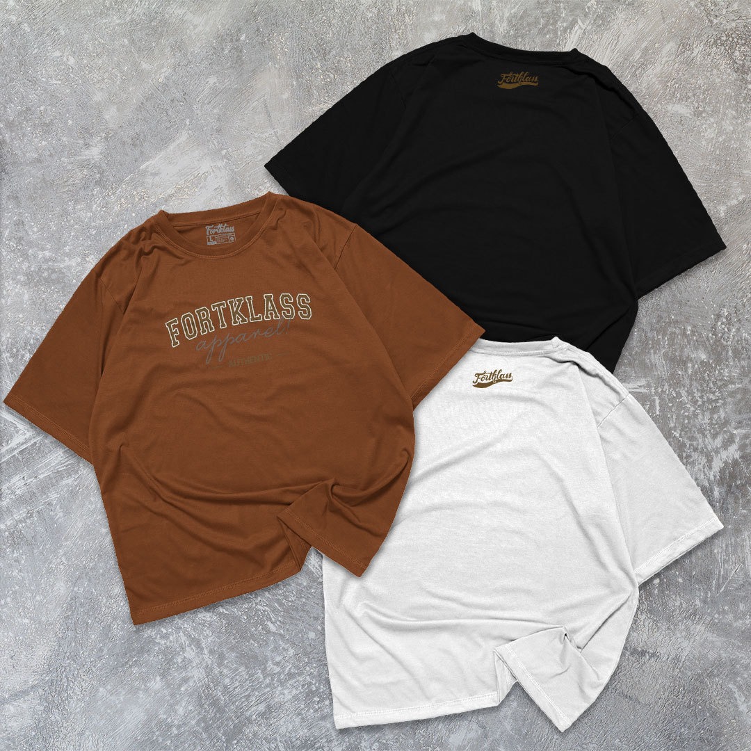 FortKlass Kaos Oversize FORTKLASS T-Shirt Cowok Premium Kaos Pria Lengan Pendek Jumbo