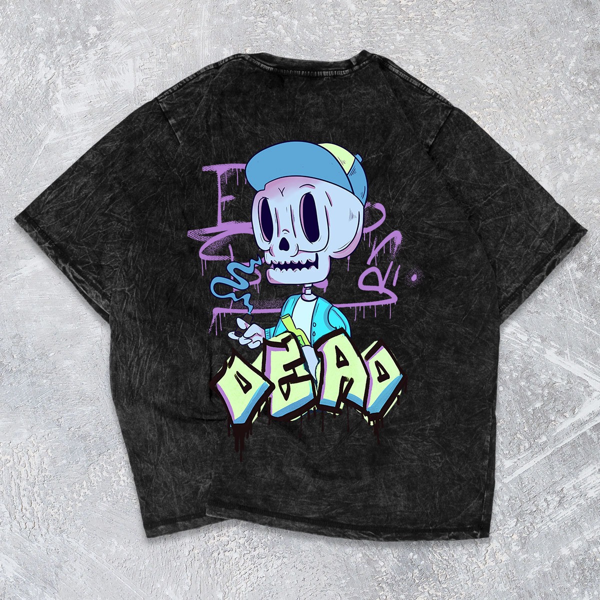 FortKlass Kaos Oversize Wash DEAD Kaos Oversize Pria Lengan Pendek Atasan Tshirt Distro Bigsize