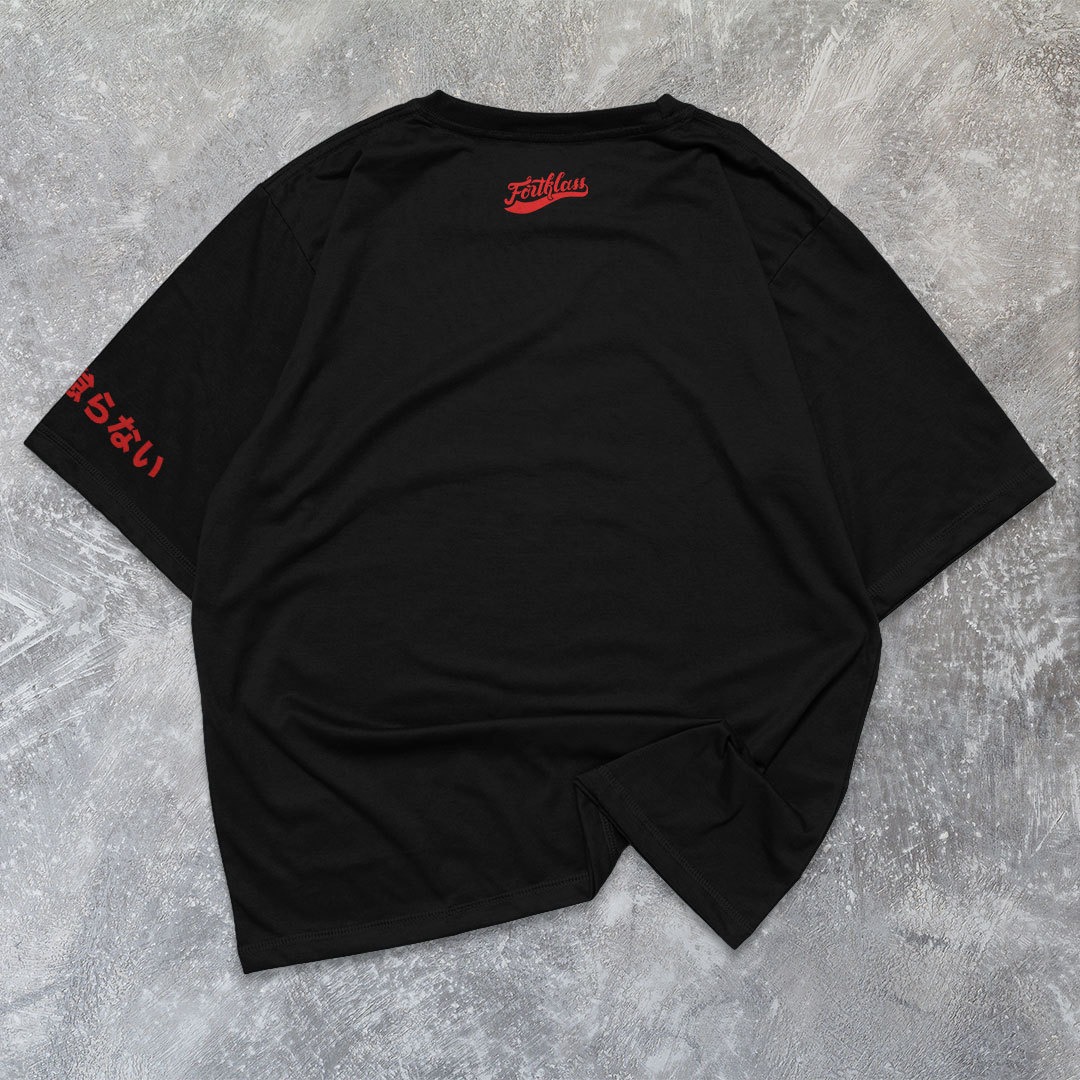 FortKlass Kaos Oversize KEIKOKU T-Shirt Cowok Premium Kaos Pria Lengan Pendek Jumbo